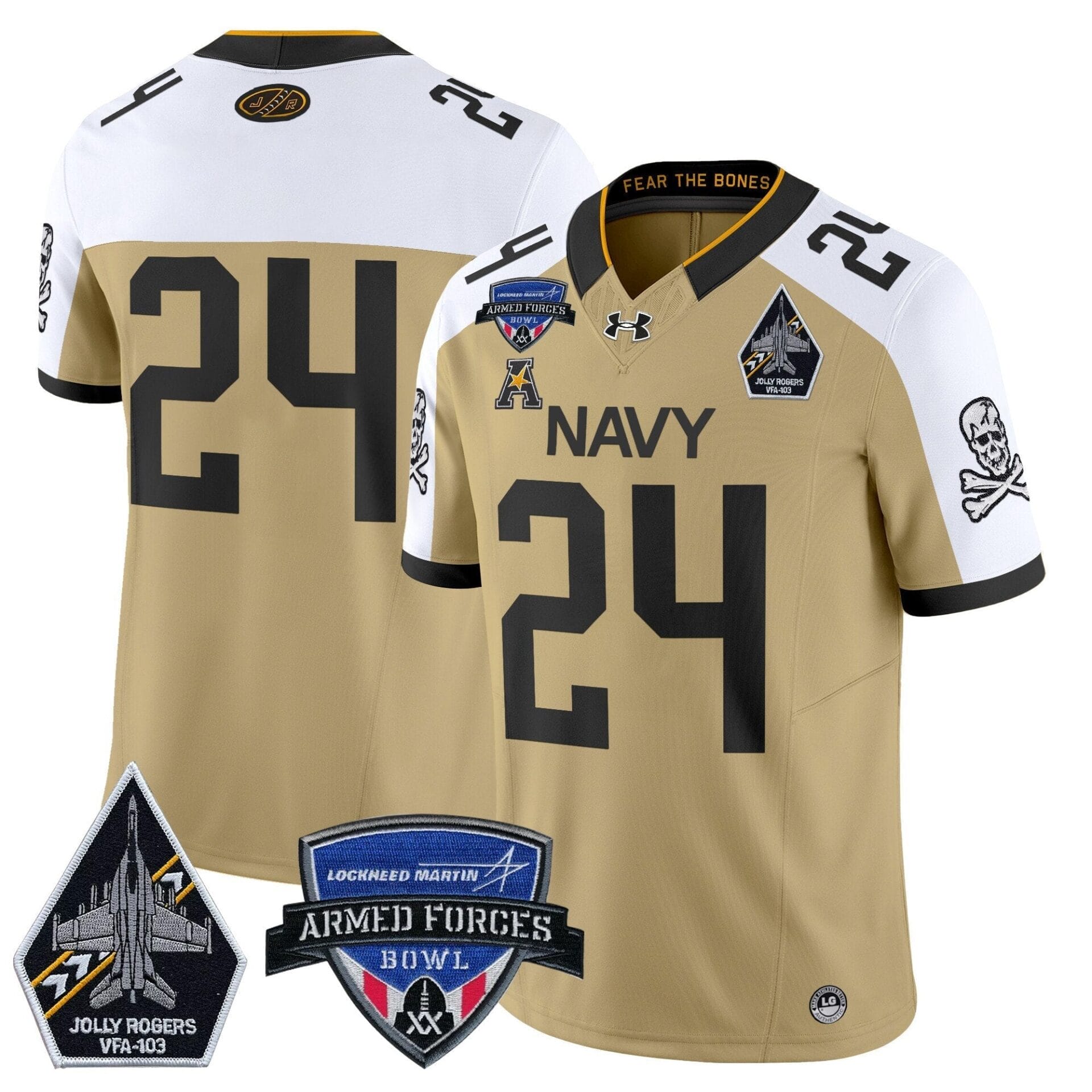 Navy Midshipmen 2025 Armed Forces Bowl Patch Vapor Limited Jersey - All Stitched - Image 18