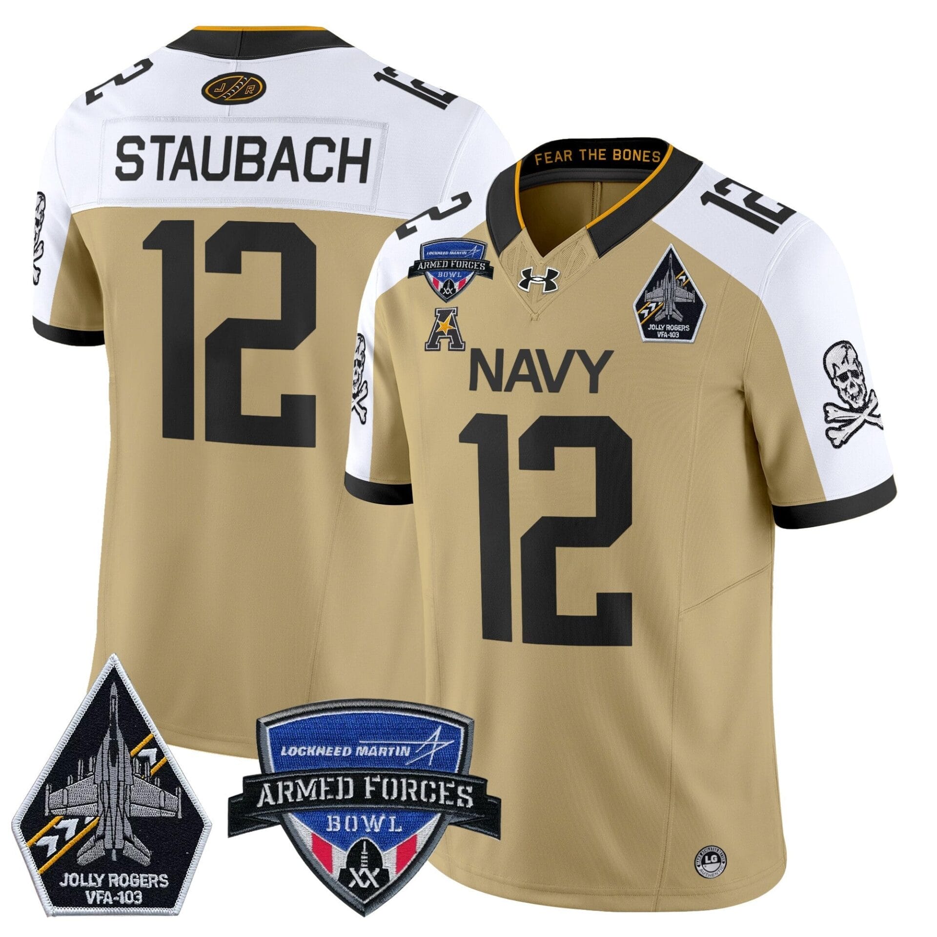 Navy Midshipmen 2025 Armed Forces Bowl Patch Vapor Limited Jersey - All Stitched - Image 15