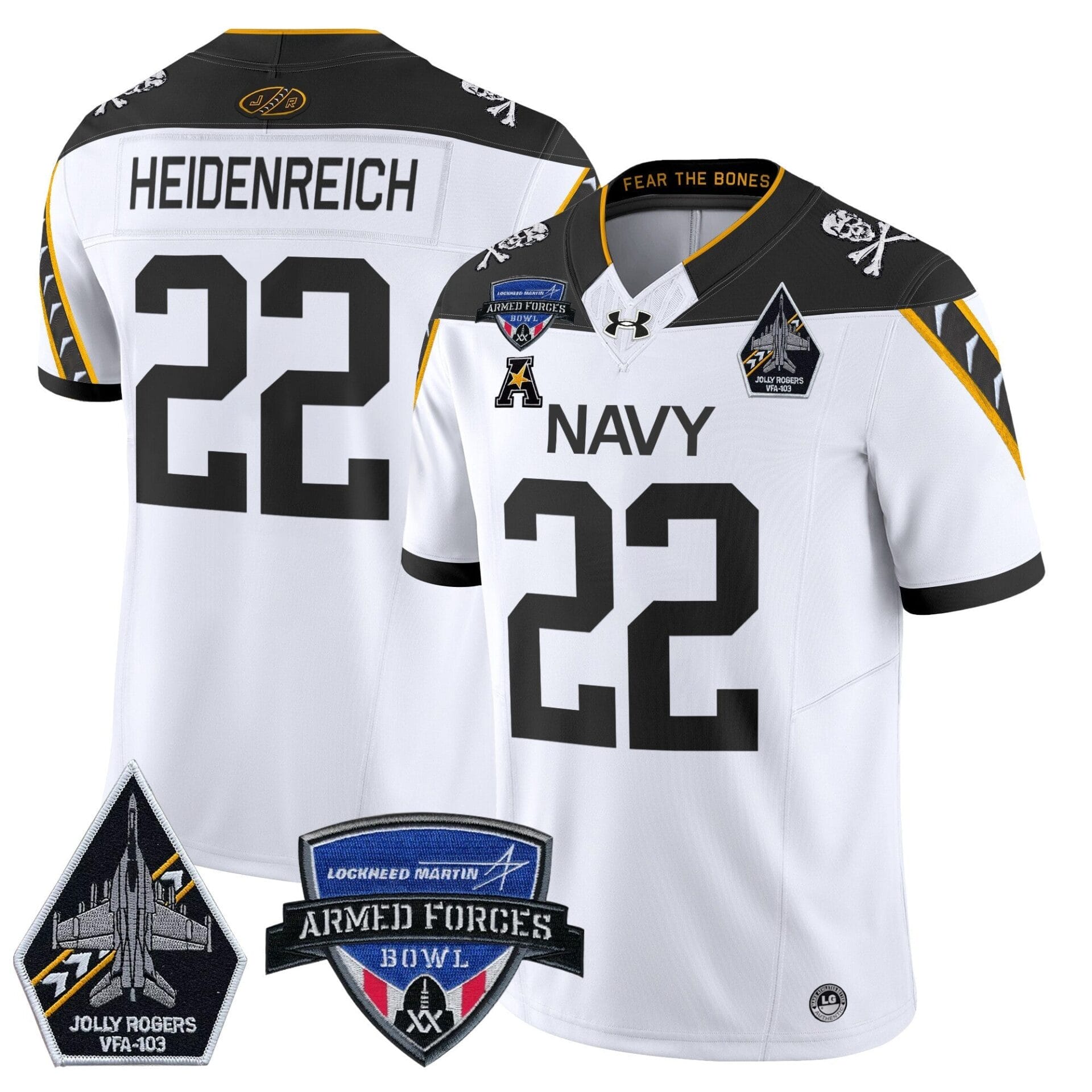 Navy Midshipmen 2025 Armed Forces Bowl Patch Vapor Limited Jersey - All Stitched - Image 32