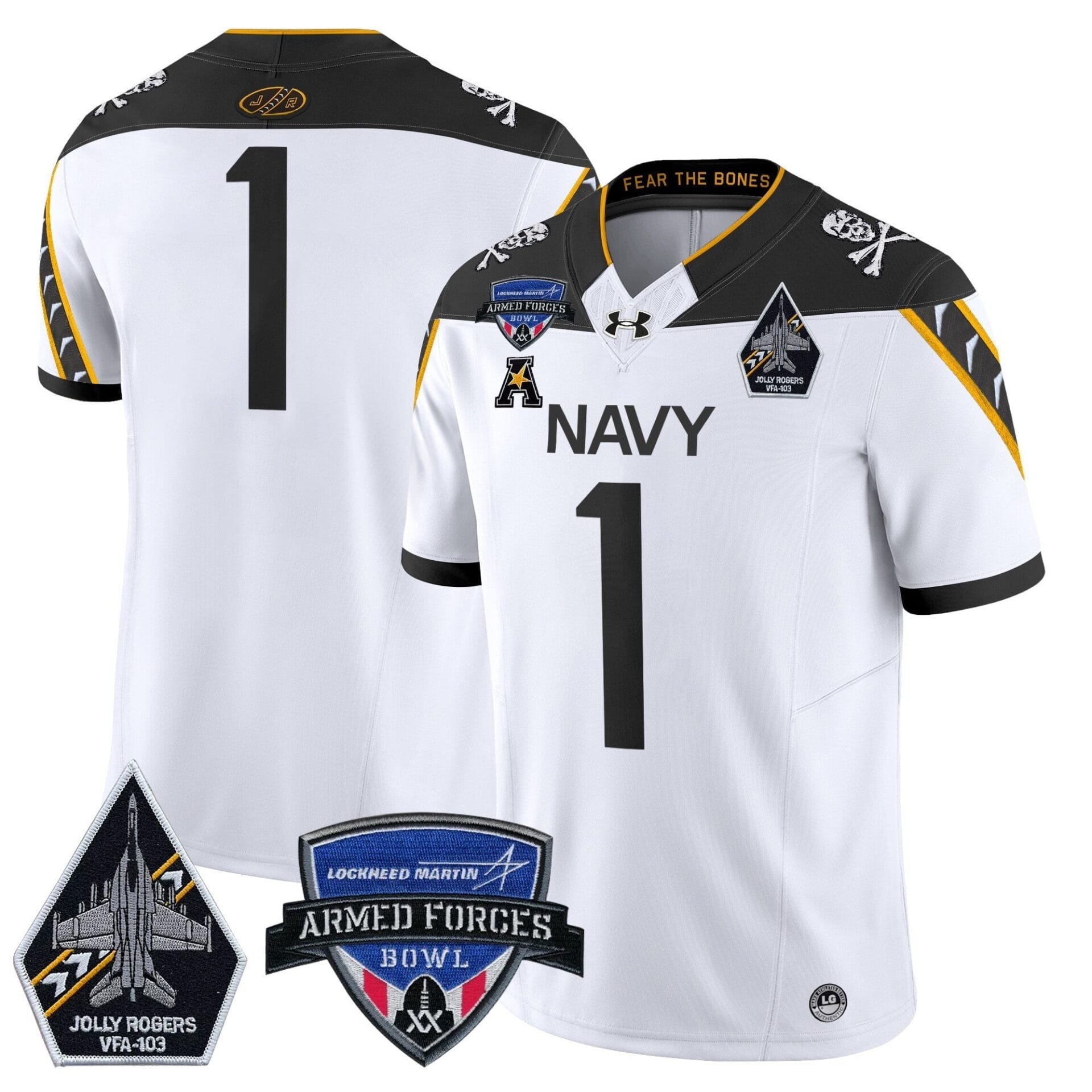 Navy Midshipmen 2025 Armed Forces Bowl Patch Vapor Limited Jersey - All Stitched - Image 39
