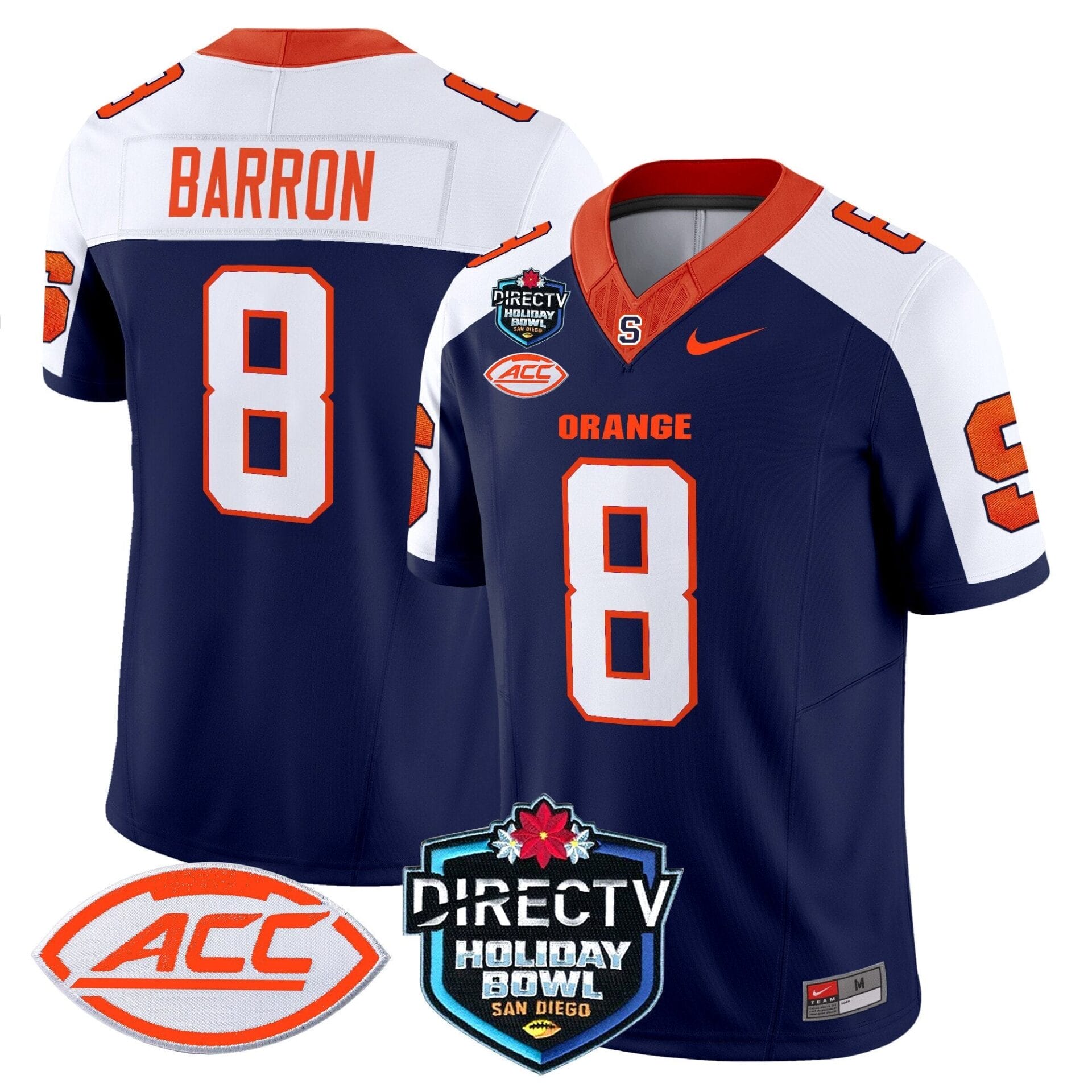 Syracuse Orange 2025 Holiday Bowl Patch Vapor Limited Jersey - All Stitched - Image 4