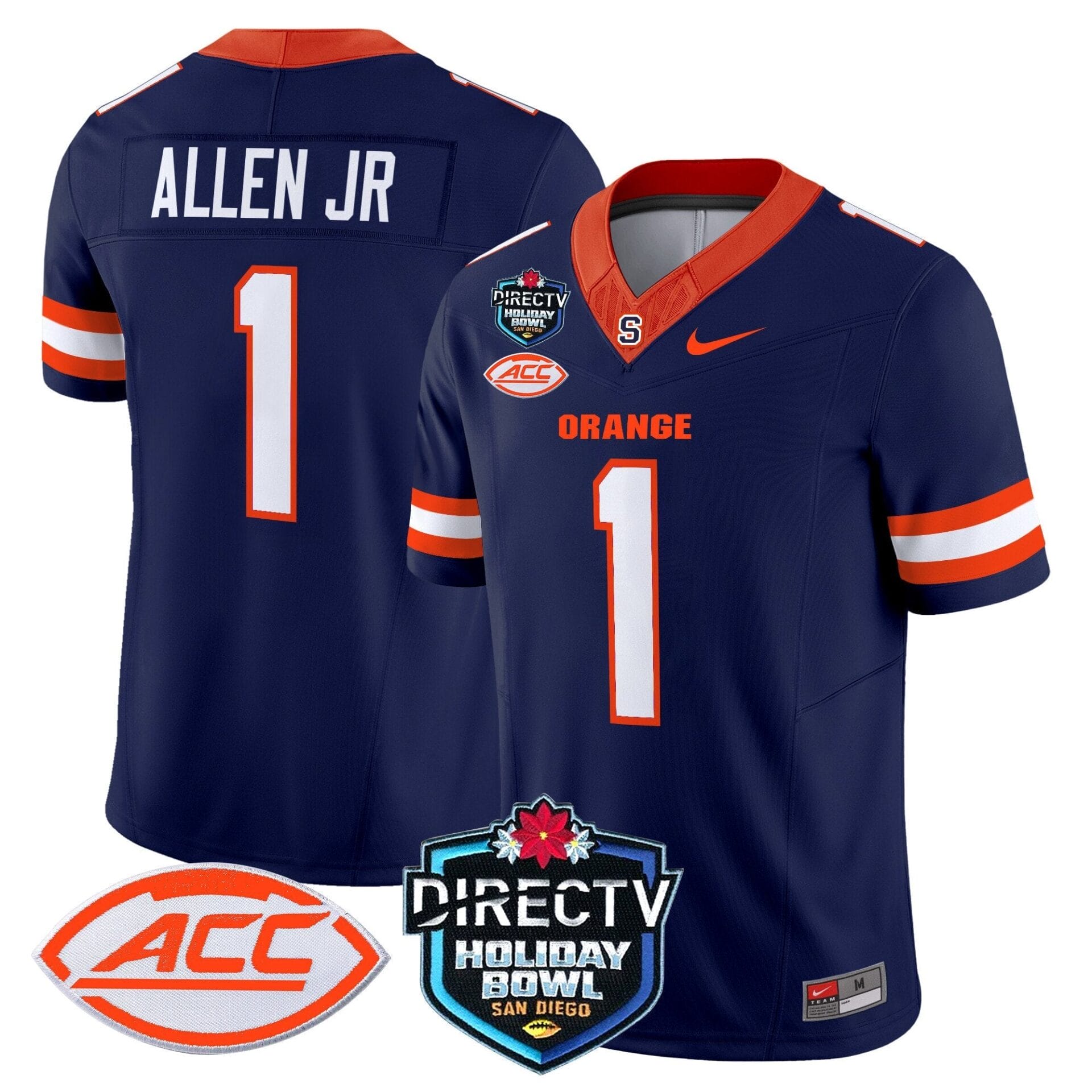 Syracuse Orange 2025 Holiday Bowl Patch Vapor Limited Jersey - All Stitched - Image 18