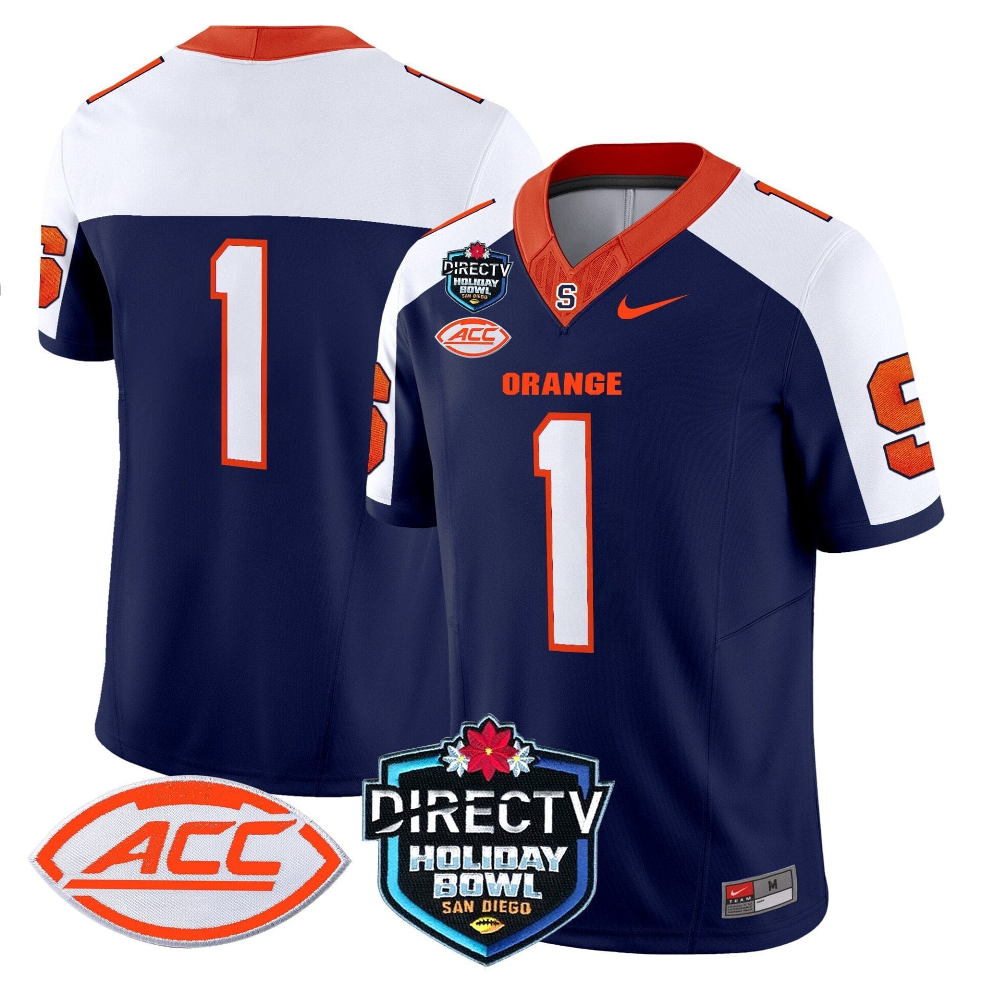 Syracuse Orange 2025 Holiday Bowl Patch Vapor Limited Jersey - All Stitched - Image 8