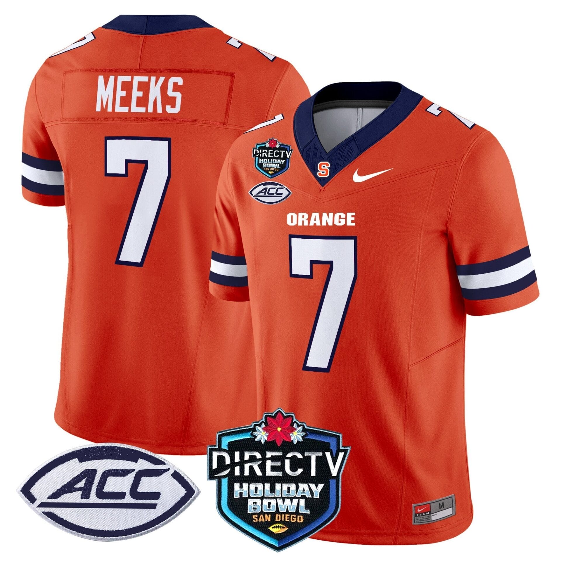 Syracuse Orange 2025 Holiday Bowl Patch Vapor Limited Jersey - All Stitched - Image 27