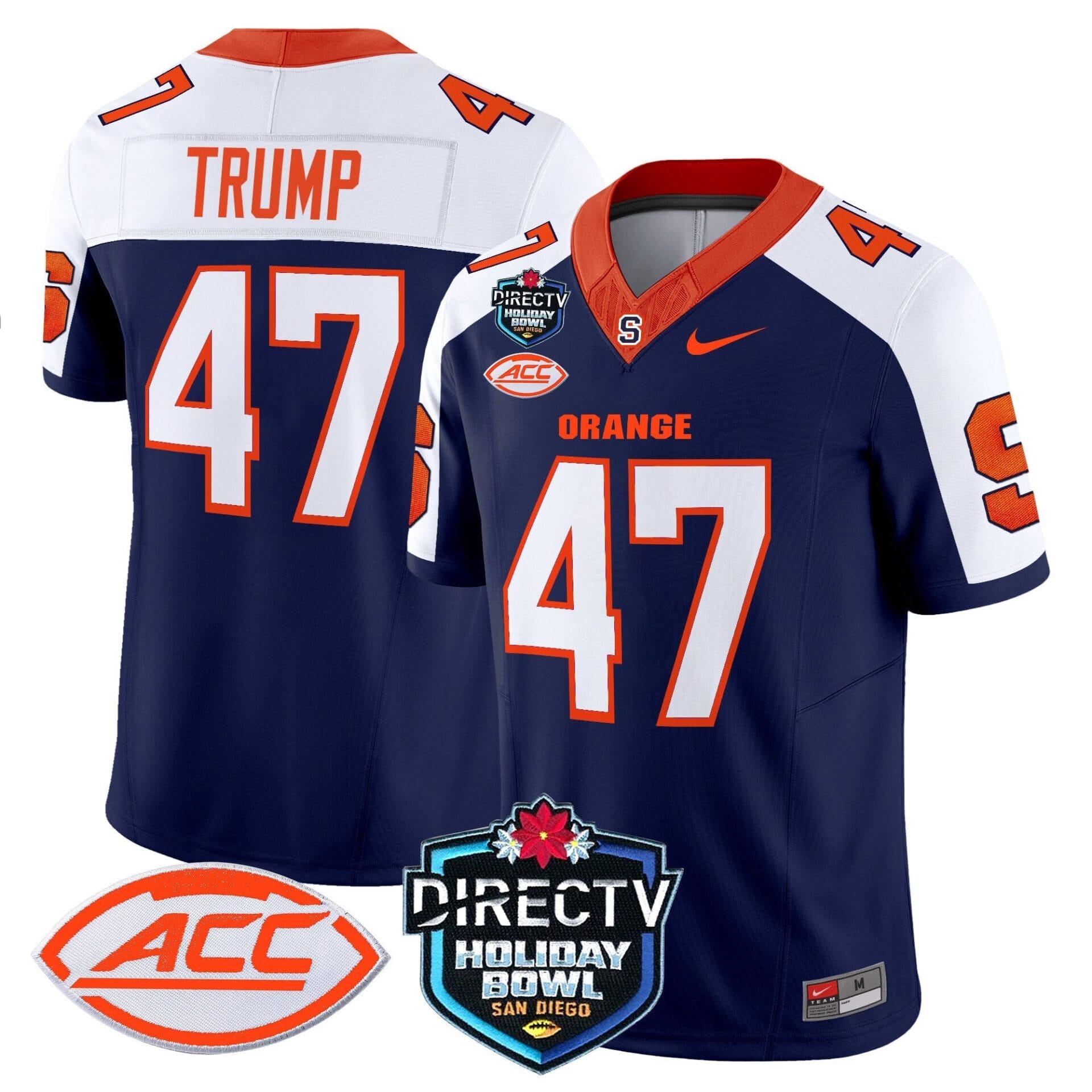 Syracuse Orange 2025 Holiday Bowl Patch Vapor Limited Jersey - All Stitched - Image 7