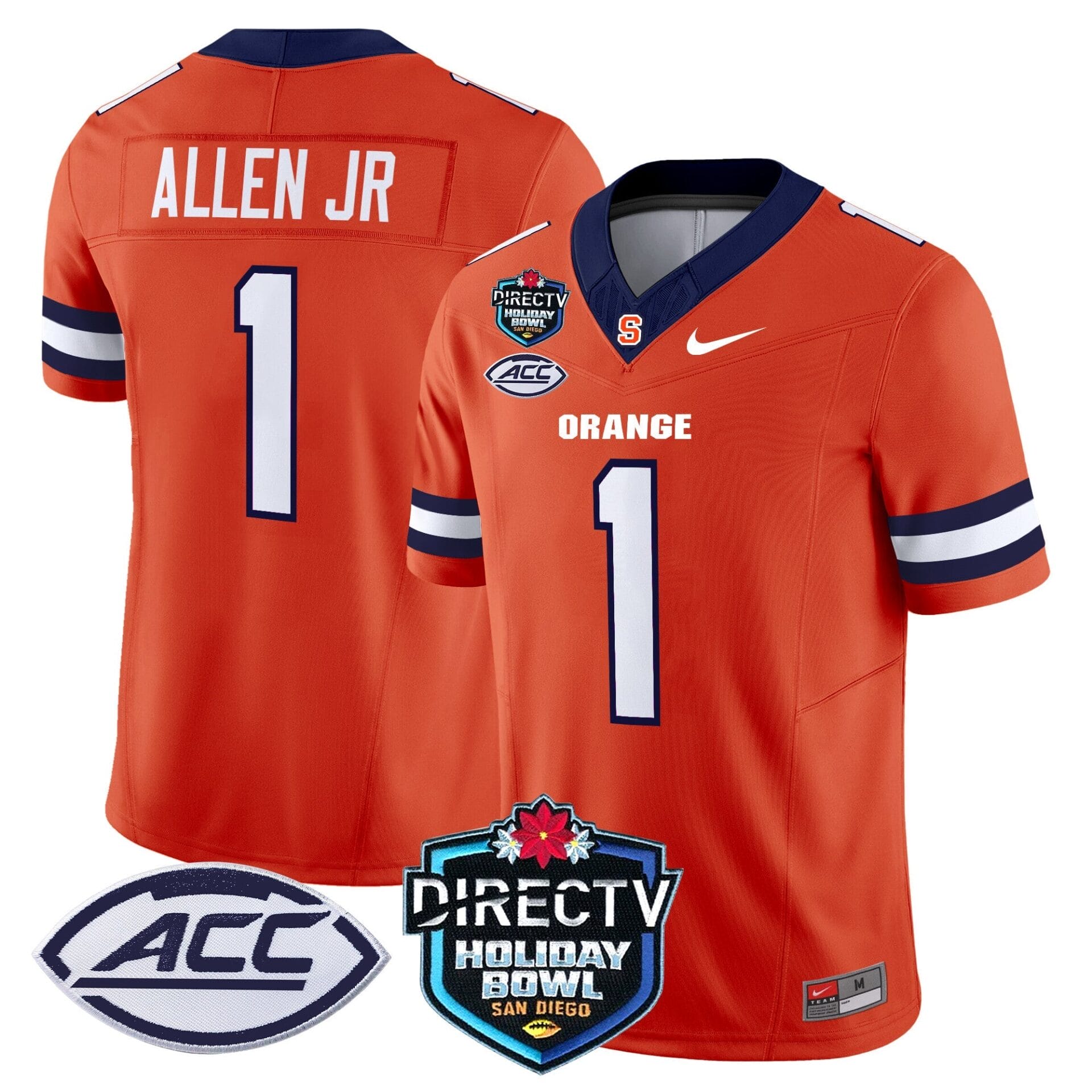 Syracuse Orange 2025 Holiday Bowl Patch Vapor Limited Jersey - All Stitched - Image 26
