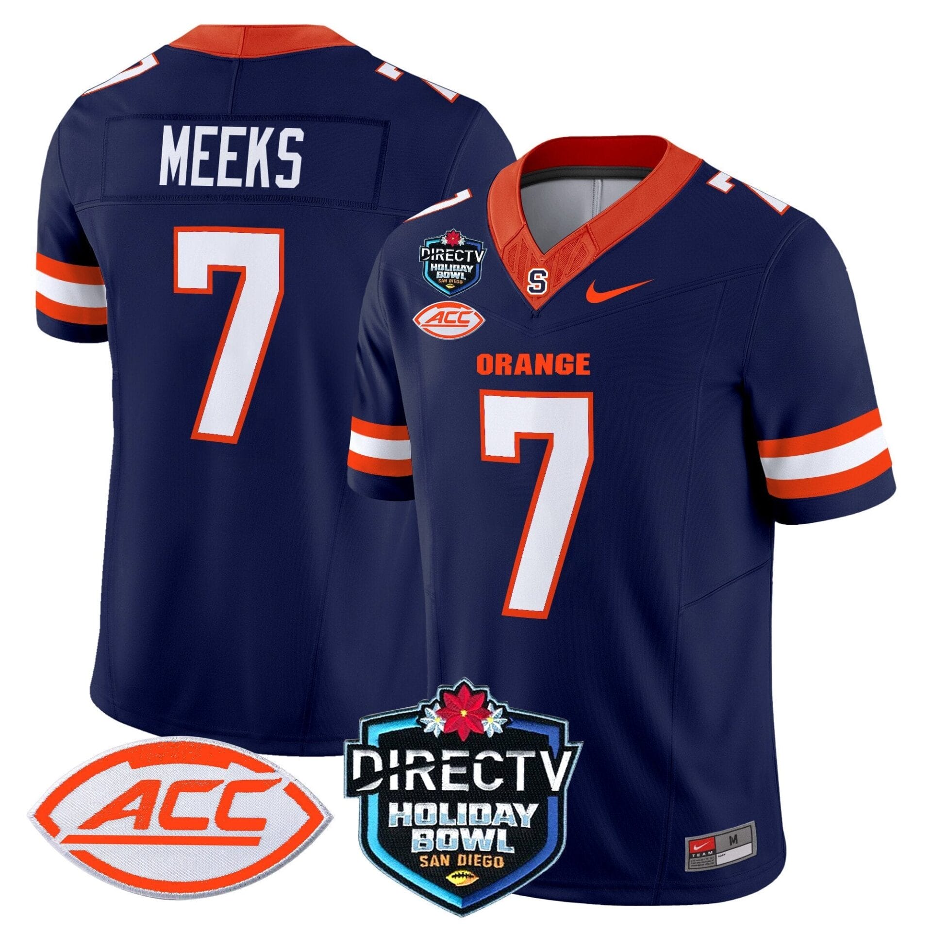 Syracuse Orange 2025 Holiday Bowl Patch Vapor Limited Jersey - All Stitched - Image 19