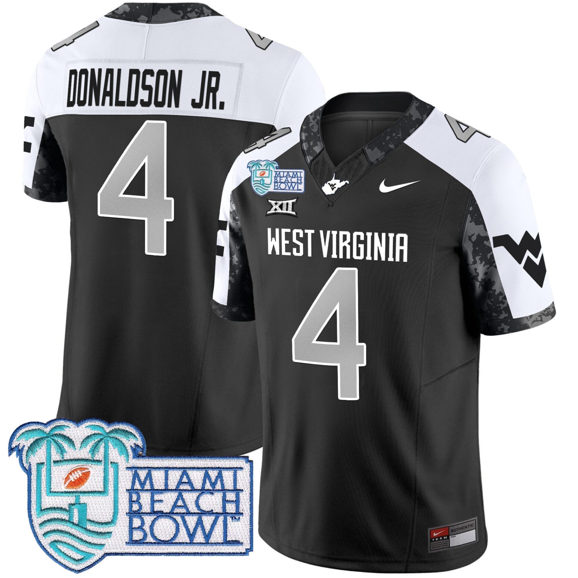 West Virginia Mountaineers 2025 Miami Beach Bowl Patch Vapor Limited Jersey - All Stitched - Image 11