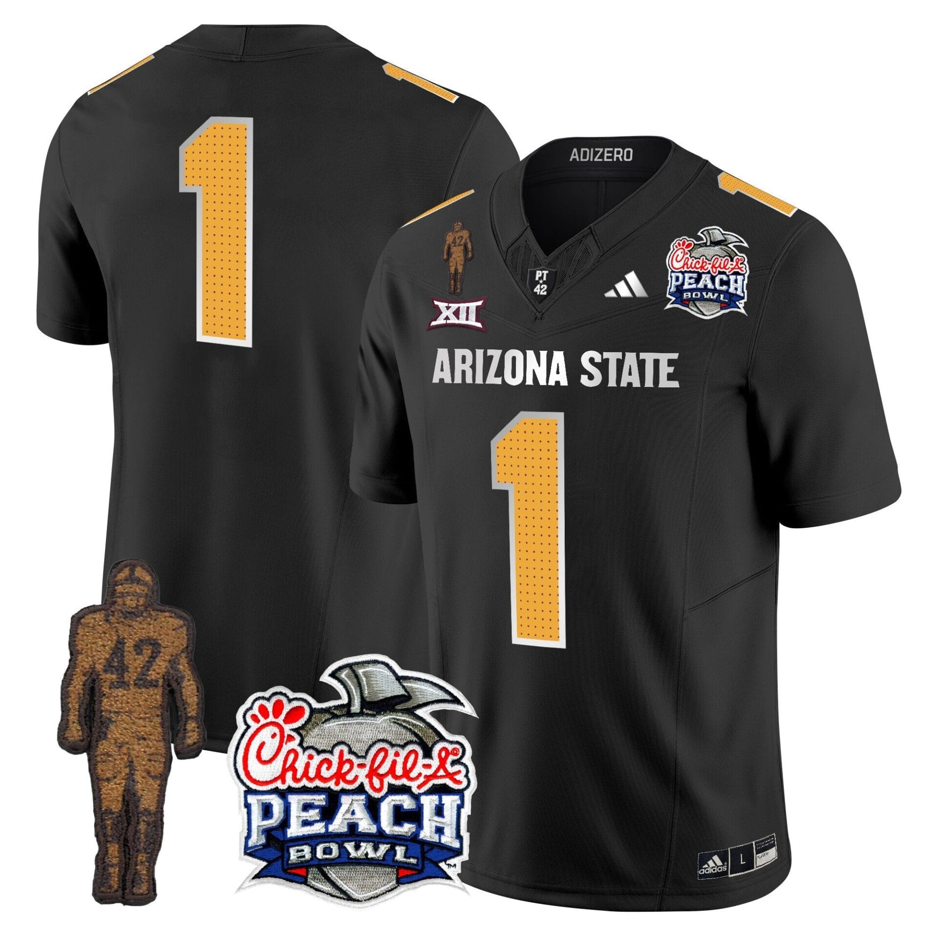 Sun Devils Pat Tillman & Peach Bowl Patch Vapor Limited Jersey V2 - All Stitched - Image 48