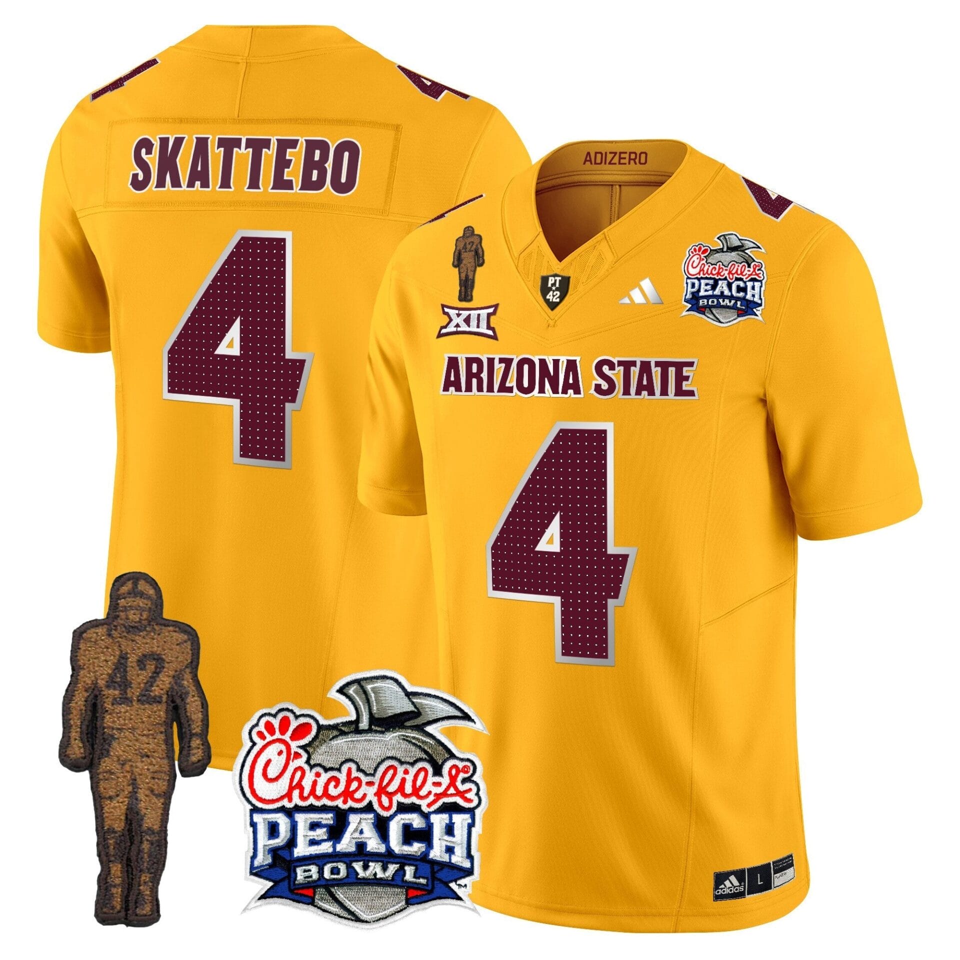 Sun Devils Pat Tillman & Peach Bowl Patch Vapor Limited Jersey V2 - All Stitched - Image 3
