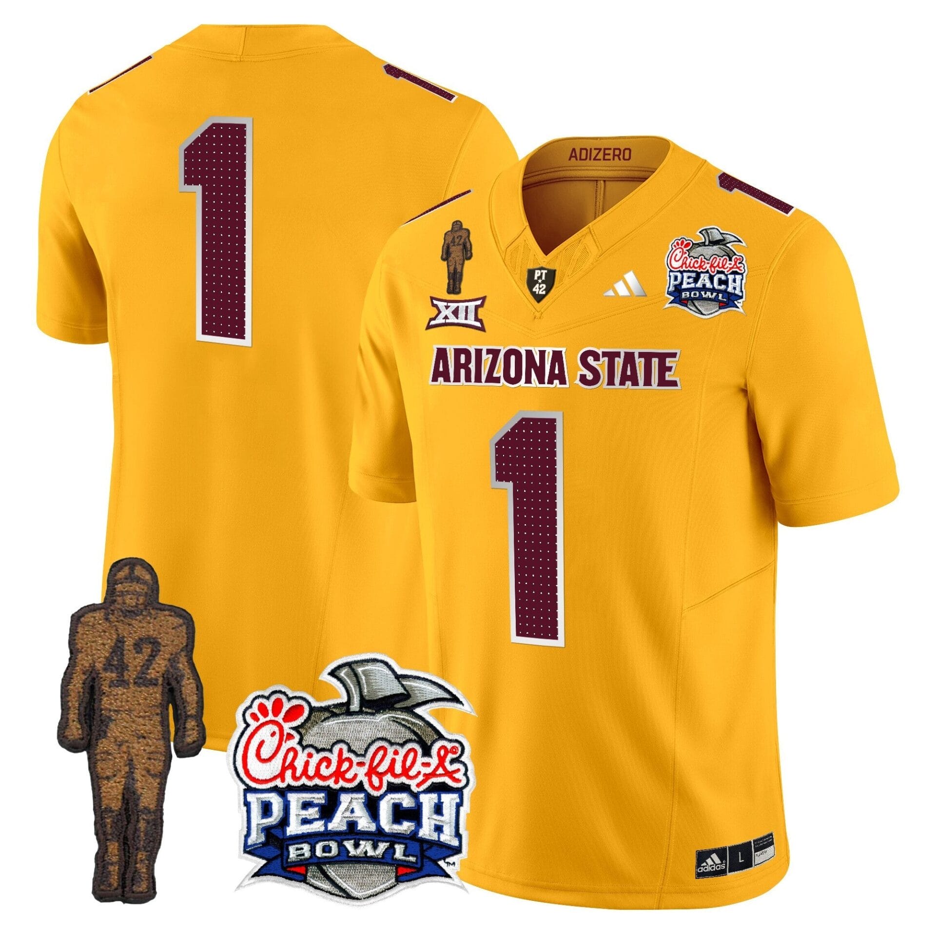 Sun Devils Pat Tillman & Peach Bowl Patch Vapor Limited Jersey V2 - All Stitched - Image 8