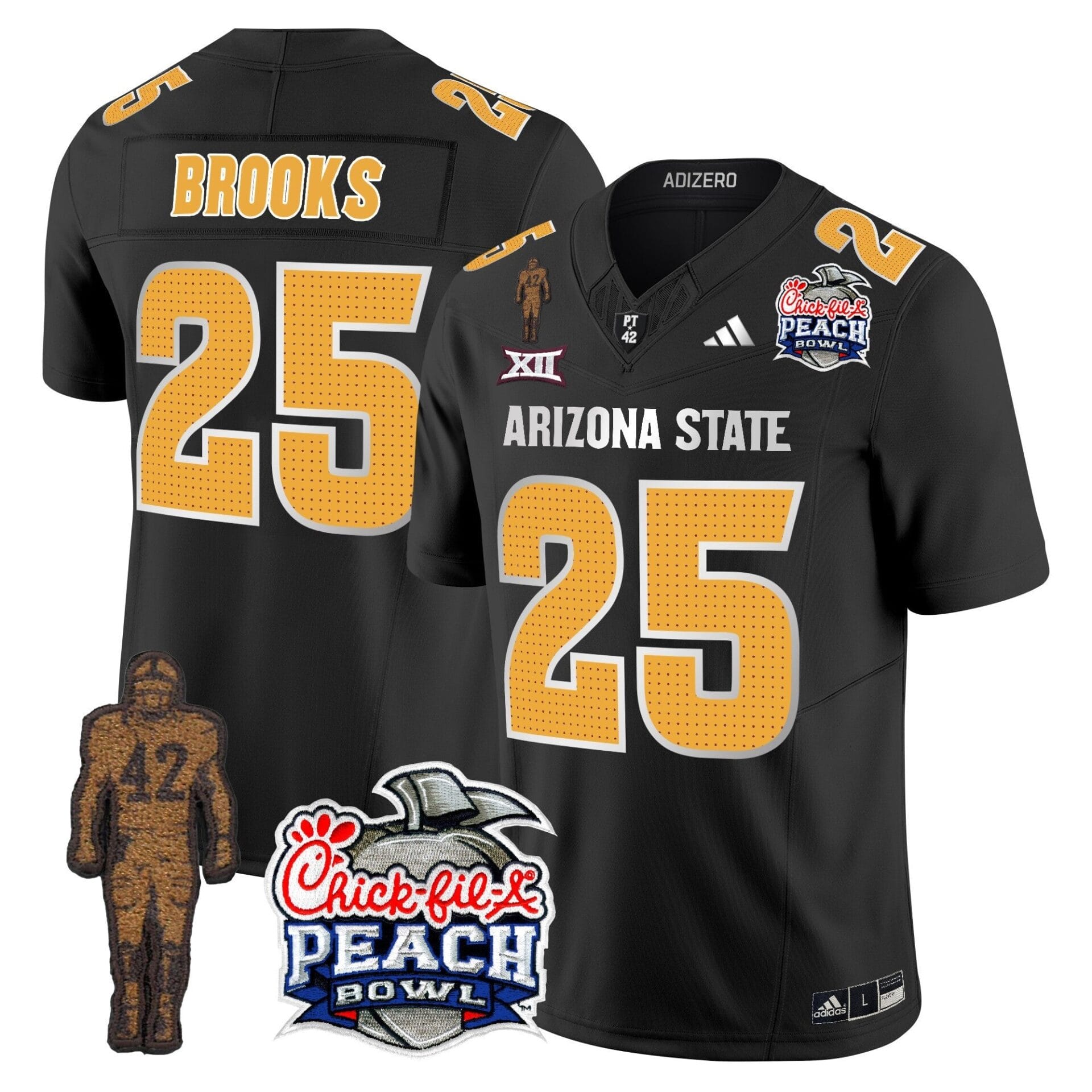 Sun Devils Pat Tillman & Peach Bowl Patch Vapor Limited Jersey V2 - All Stitched - Image 46