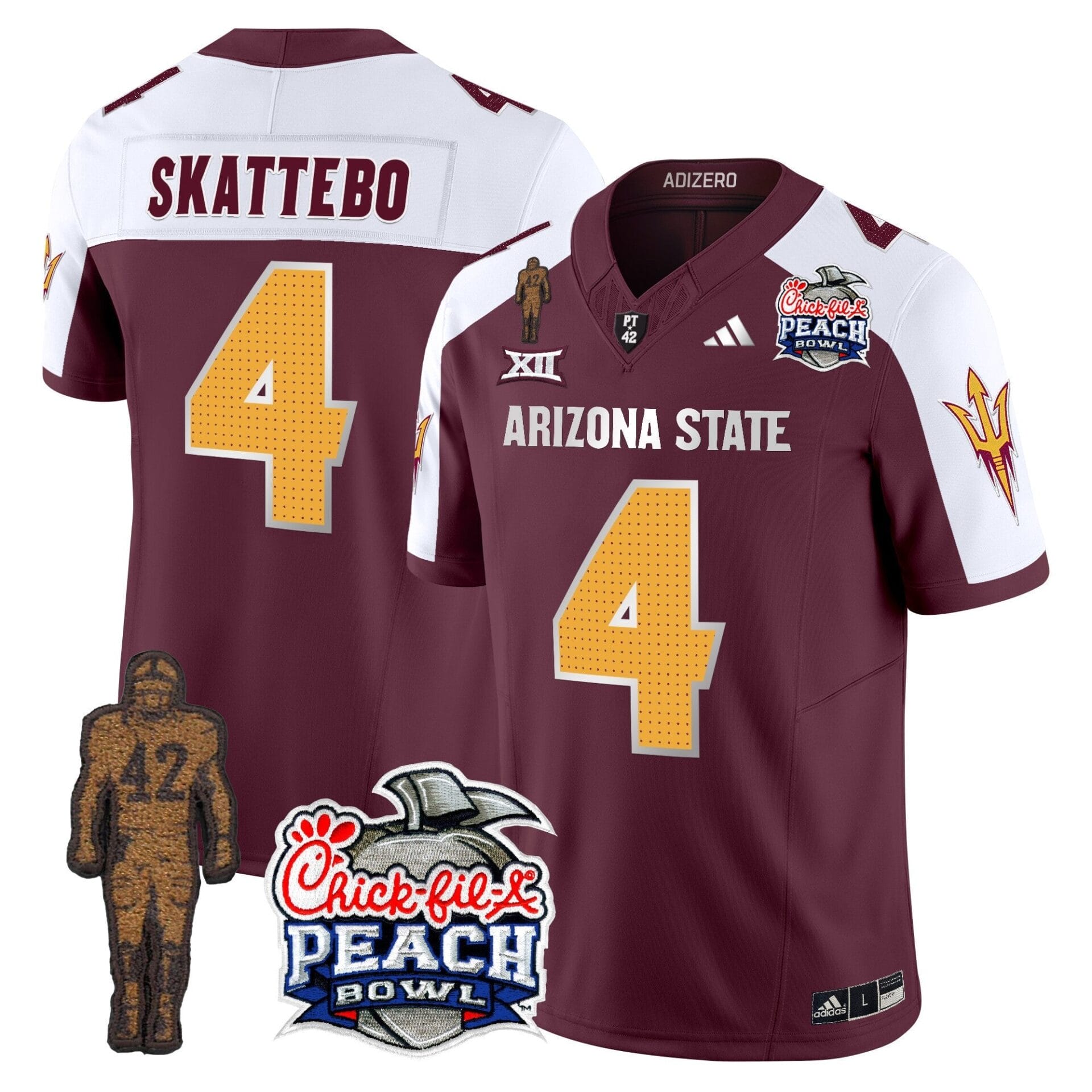 Sun Devils Pat Tillman & Peach Bowl Patch Vapor Limited Jersey V2 - All Stitched - Image 27