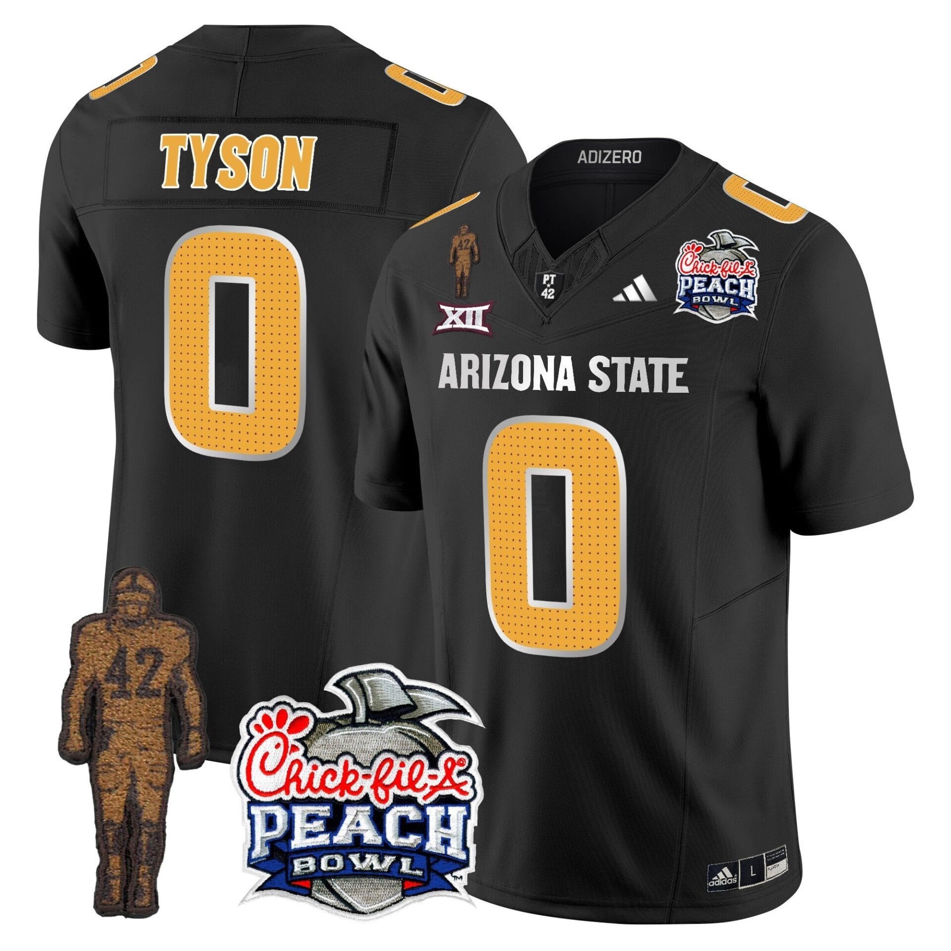 Sun Devils Pat Tillman & Peach Bowl Patch Vapor Limited Jersey V2 - All Stitched - Image 44