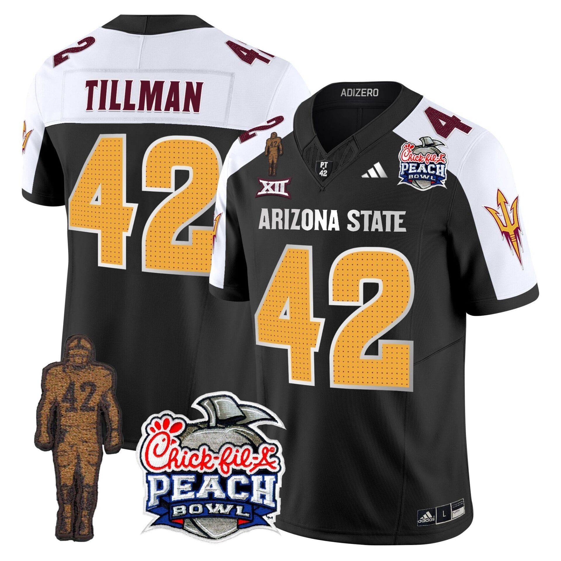 Sun Devils Pat Tillman & Peach Bowl Patch Vapor Limited Jersey V2 - All Stitched - Image 17