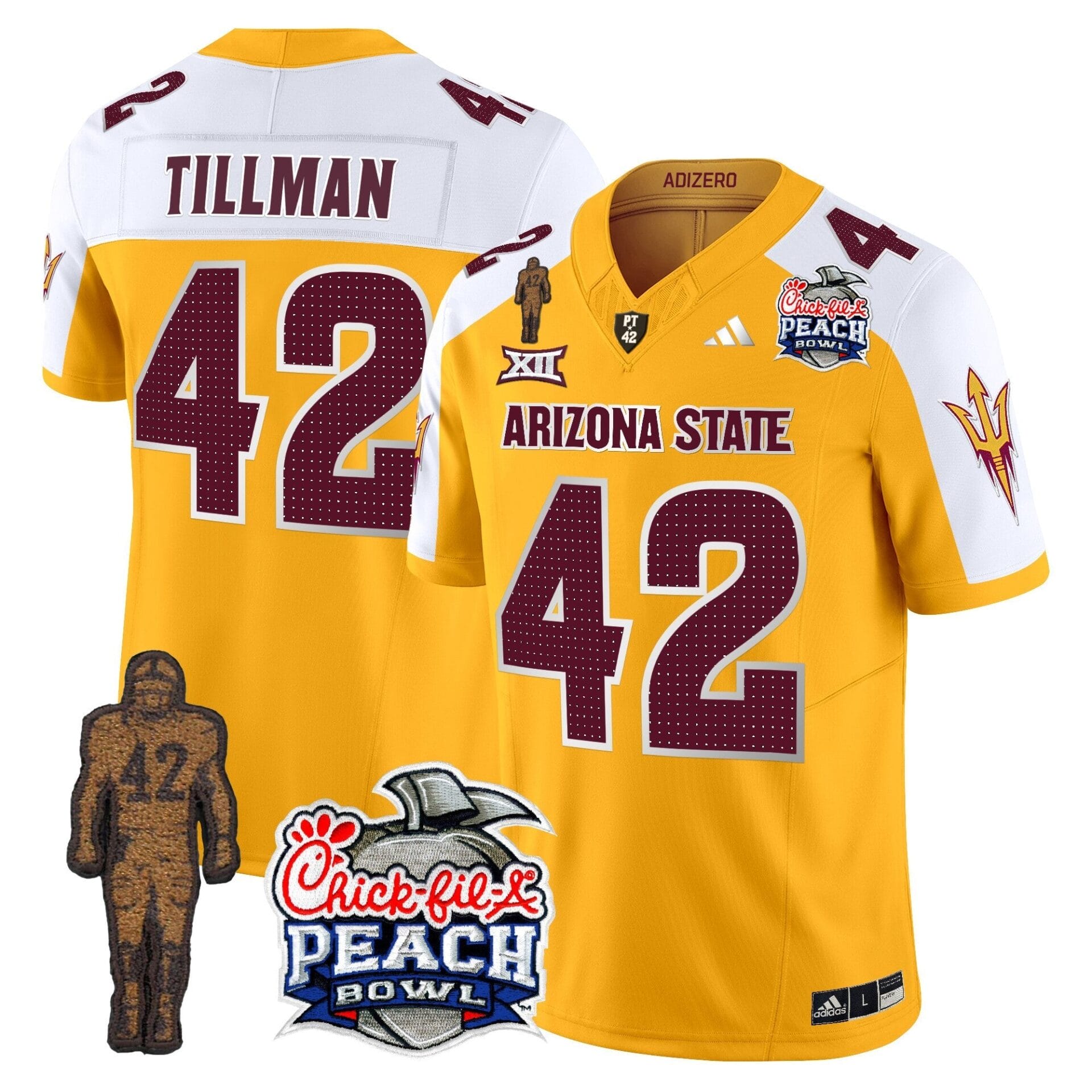 Sun Devils Pat Tillman & Peach Bowl Patch Vapor Limited Jersey V2 - All Stitched - Image 9