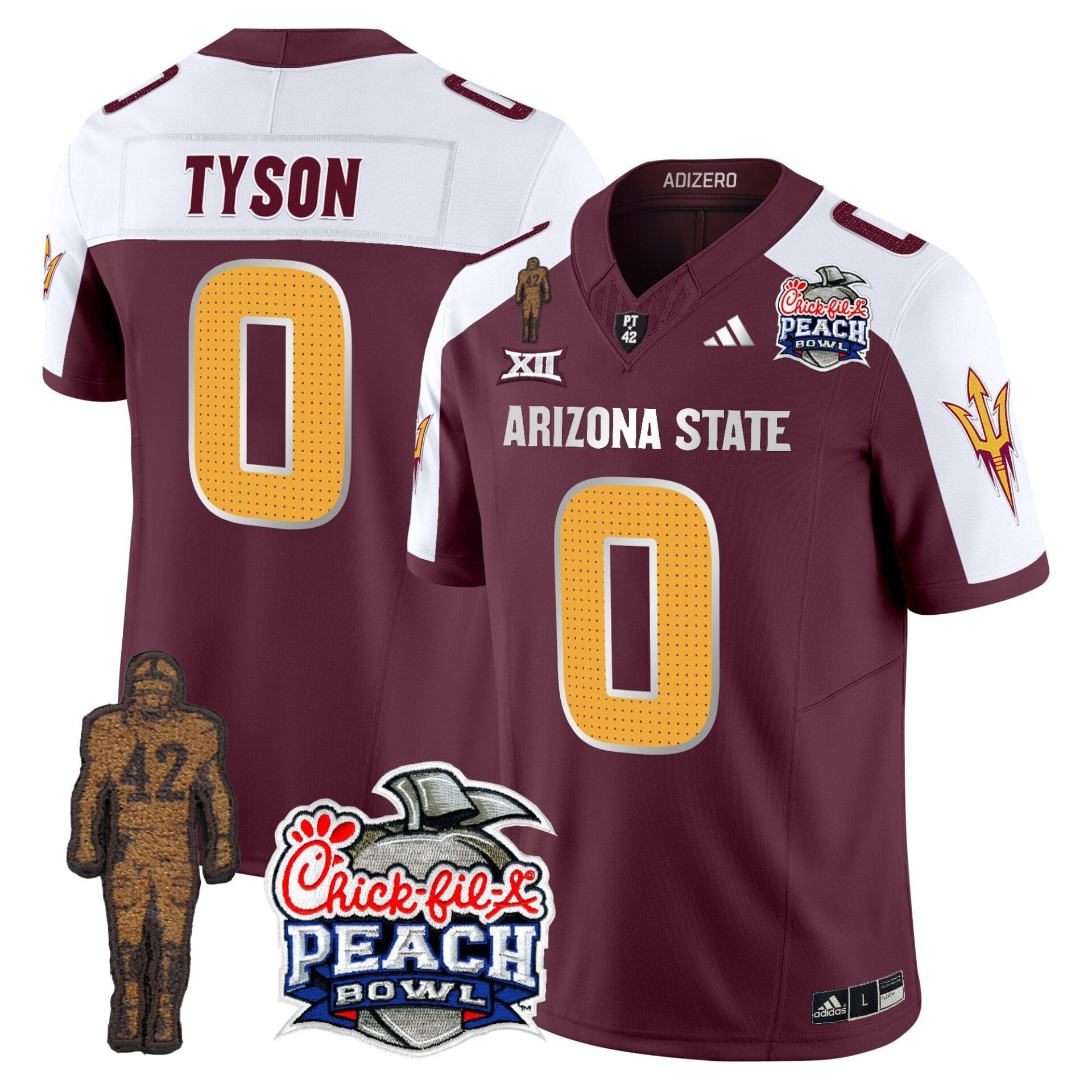 Sun Devils Pat Tillman & Peach Bowl Patch Vapor Limited Jersey V2 - All Stitched - Image 28
