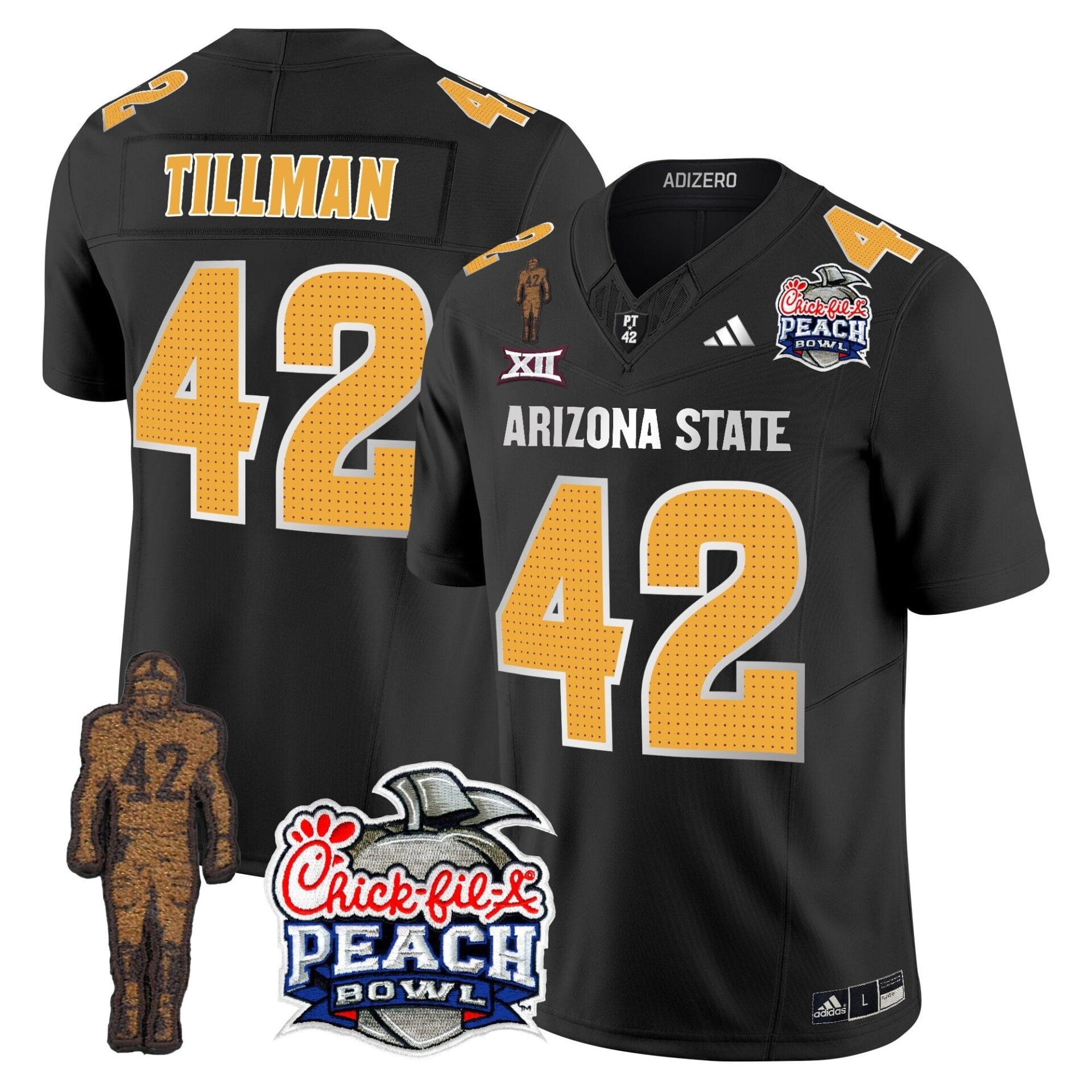 Sun Devils Pat Tillman & Peach Bowl Patch Vapor Limited Jersey V2 - All Stitched - Image 41