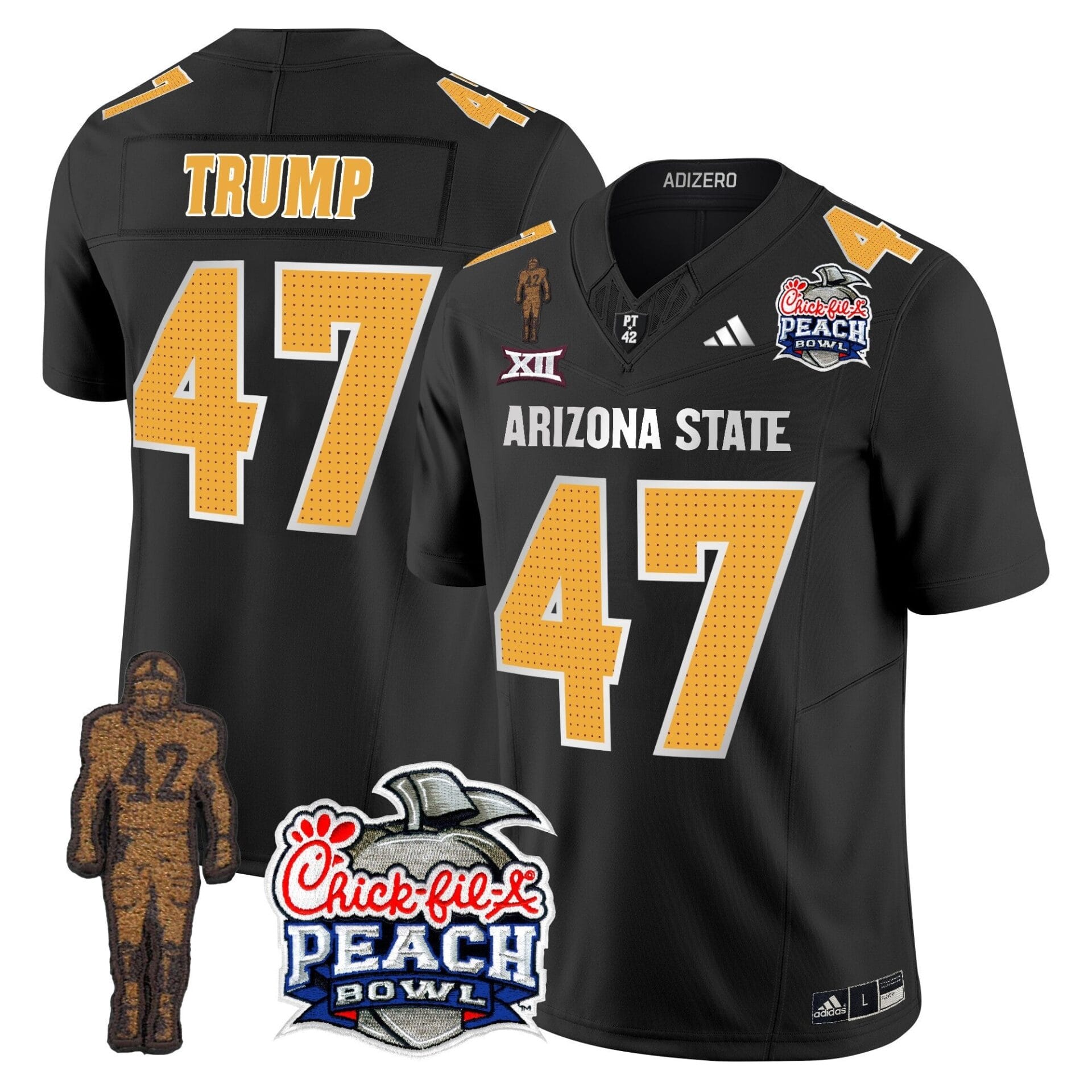 Sun Devils Pat Tillman & Peach Bowl Patch Vapor Limited Jersey V2 - All Stitched - Image 47
