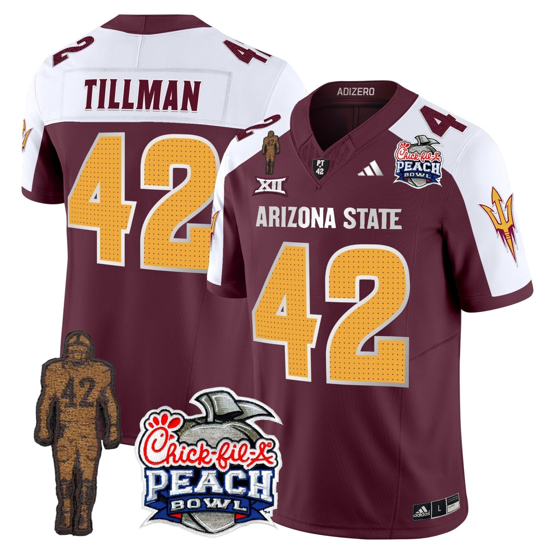Sun Devils Pat Tillman & Peach Bowl Patch Vapor Limited Jersey V2 - All Stitched - Image 25