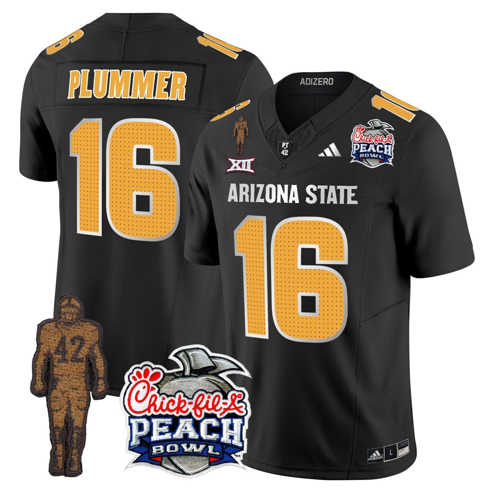 Sun Devils Pat Tillman & Peach Bowl Patch Vapor Limited Jersey V2 - All Stitched - Image 45