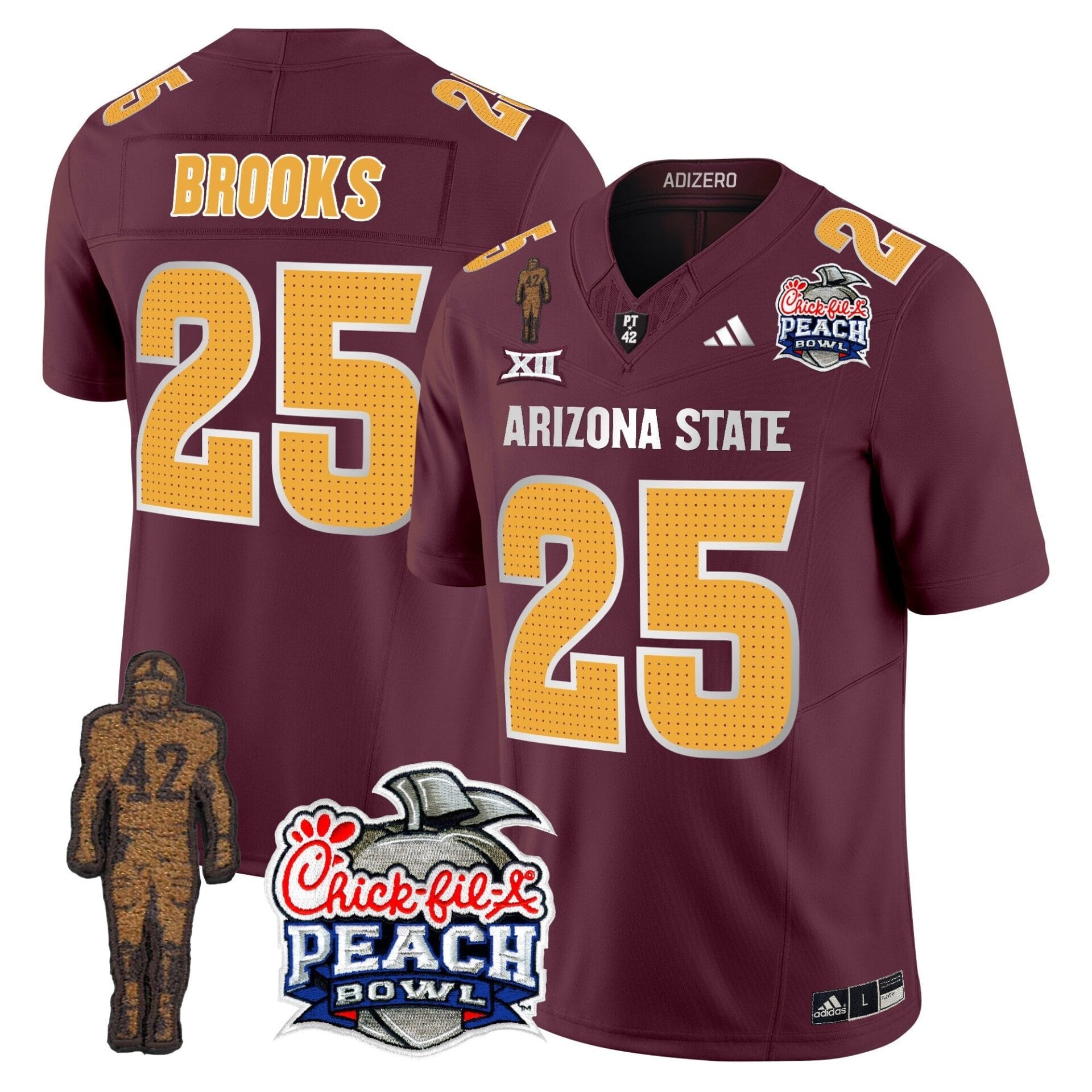 Sun Devils Pat Tillman & Peach Bowl Patch Vapor Limited Jersey V2 - All Stitched - Image 38