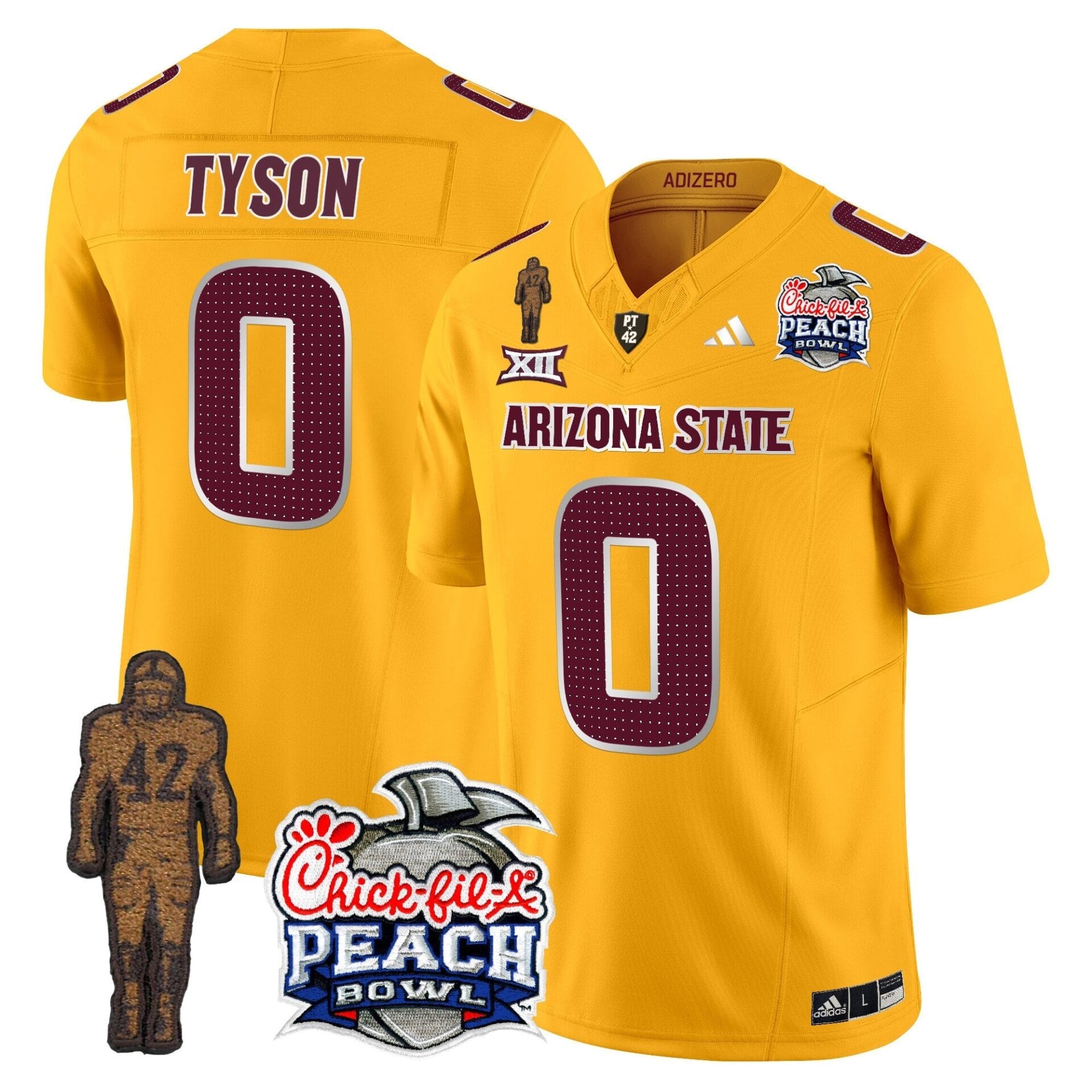 Sun Devils Pat Tillman & Peach Bowl Patch Vapor Limited Jersey V2 - All Stitched - Image 4