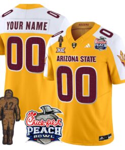 Alternative view of Sun Devils Pat Tillman & Peach Bowl Patch Vapor Limited Custom Jersey V2 - All Stitched