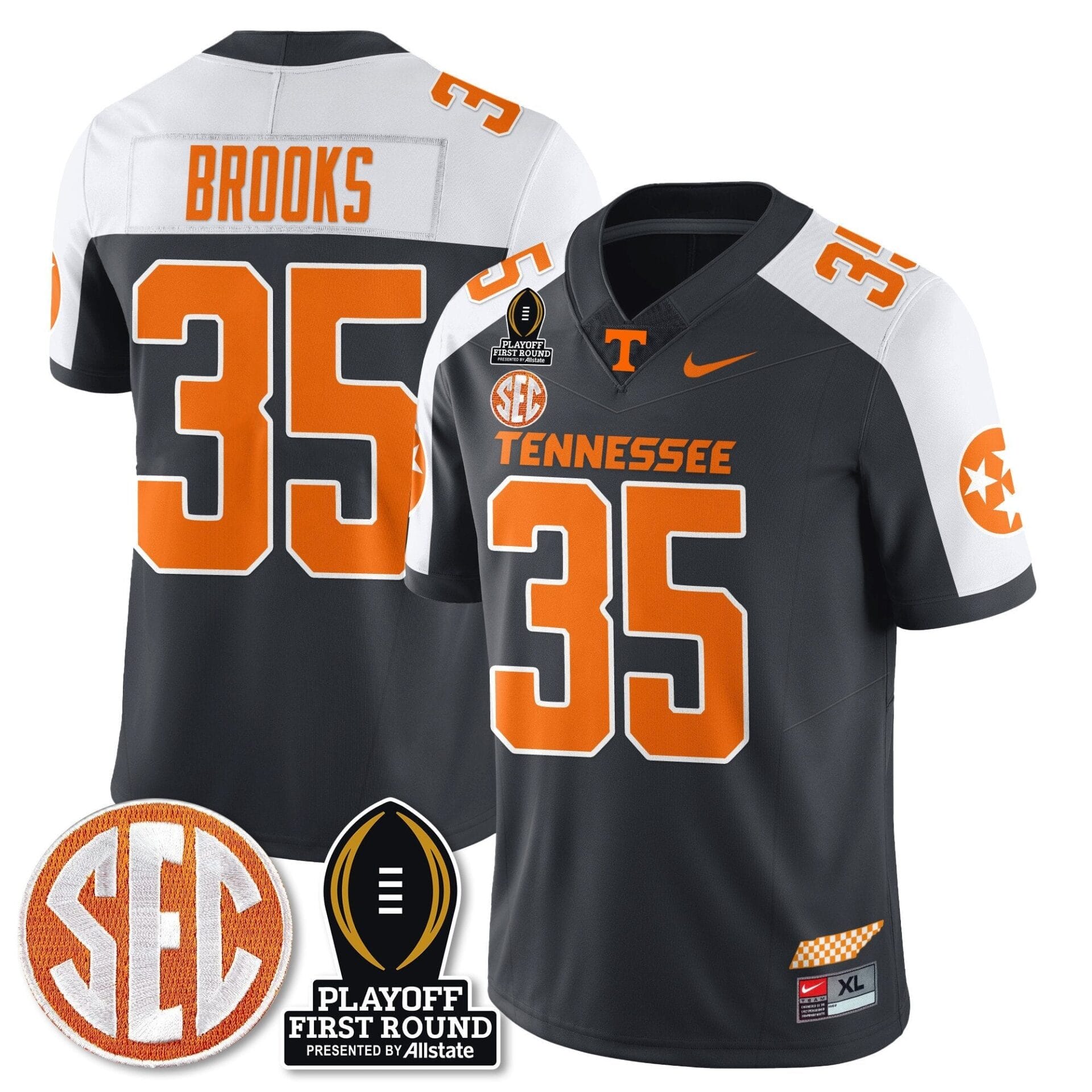 Tennessee Volunteers Football Jersey - Playoff First Round Patch - All Stitched - Image 26