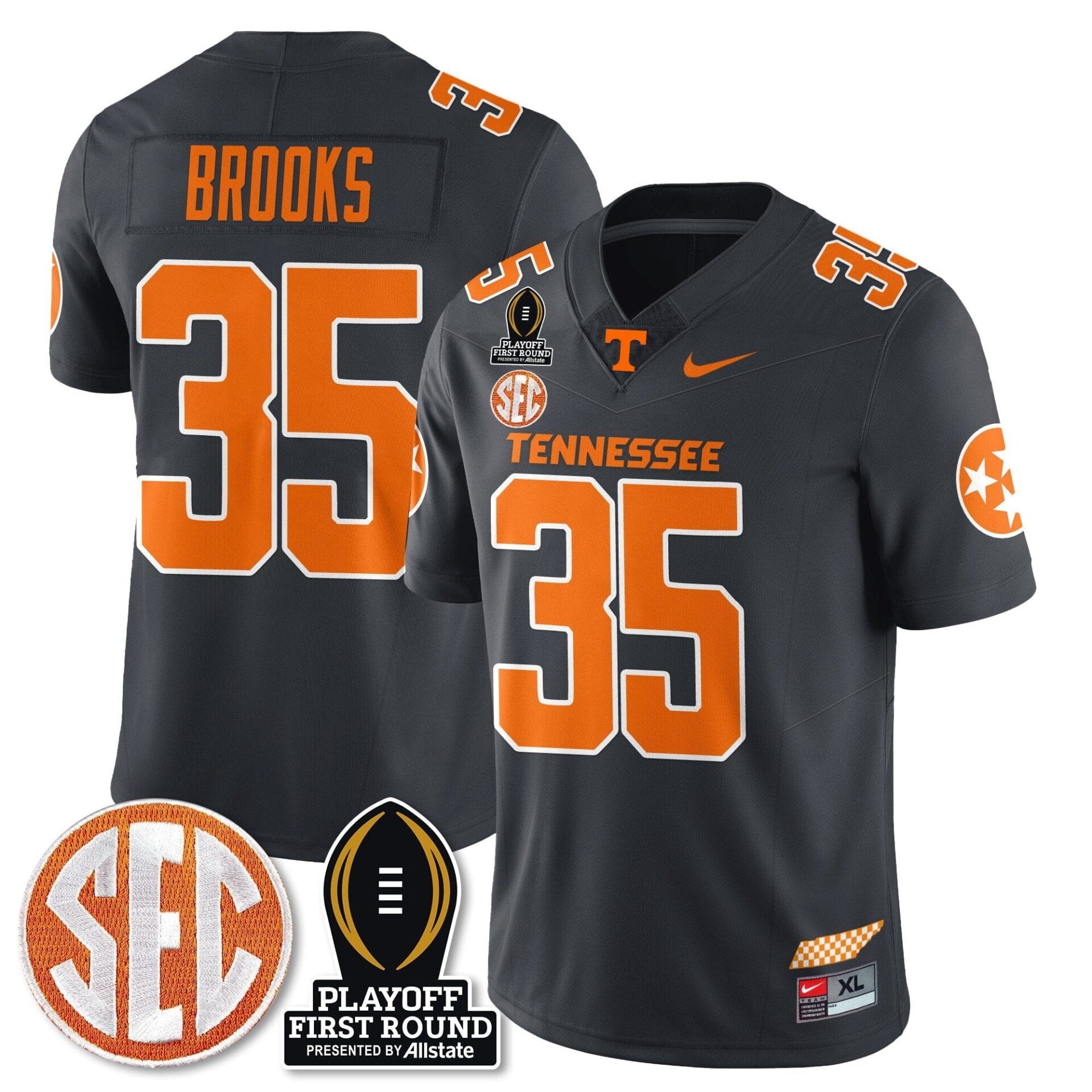 Tennessee Volunteers Football Jersey - Playoff First Round Patch - All Stitched - Image 29