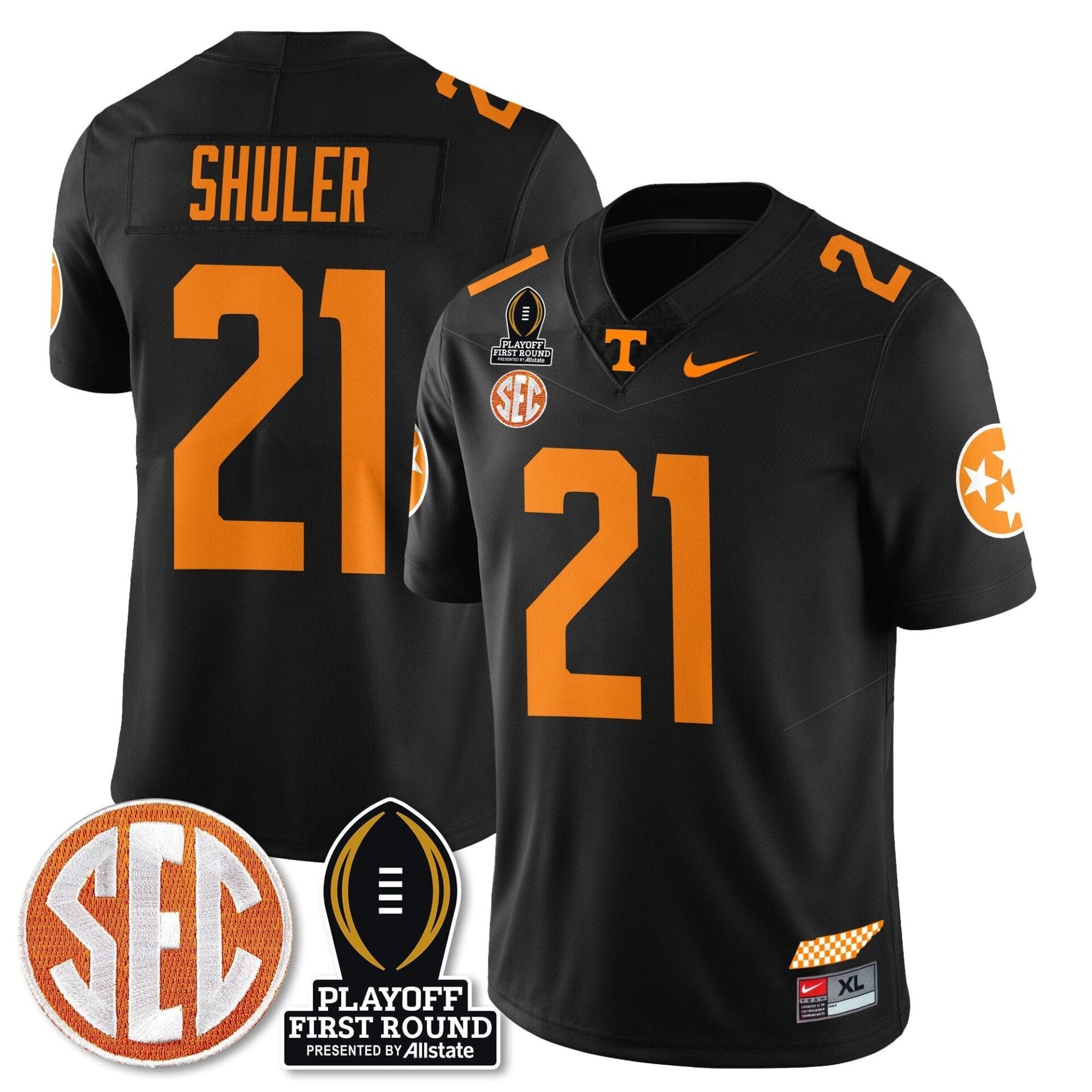 Tennessee Volunteers Football Jersey - Playoff First Round Patch - All Stitched - Image 19
