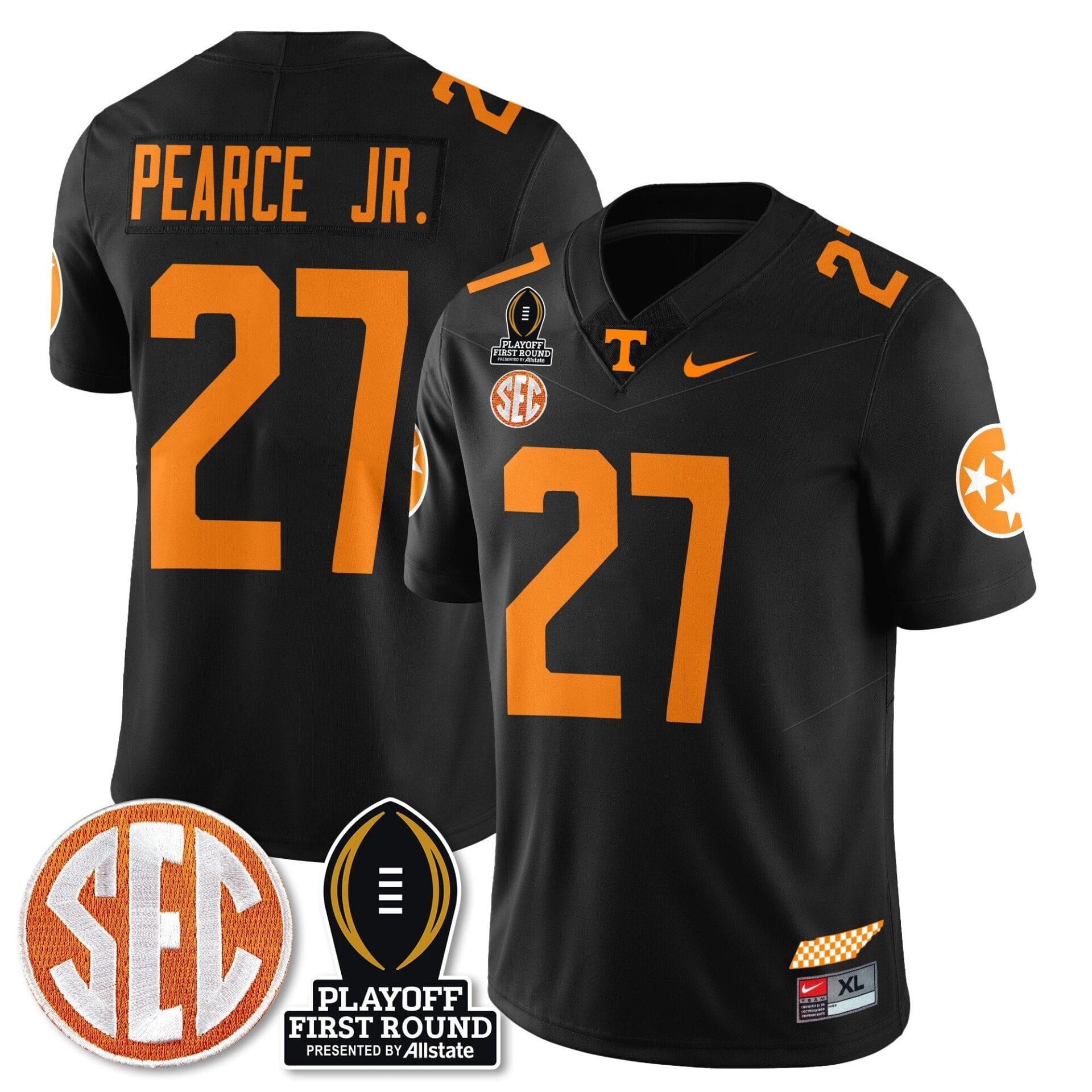 Tennessee Volunteers Football Jersey - Playoff First Round Patch - All Stitched - Image 37