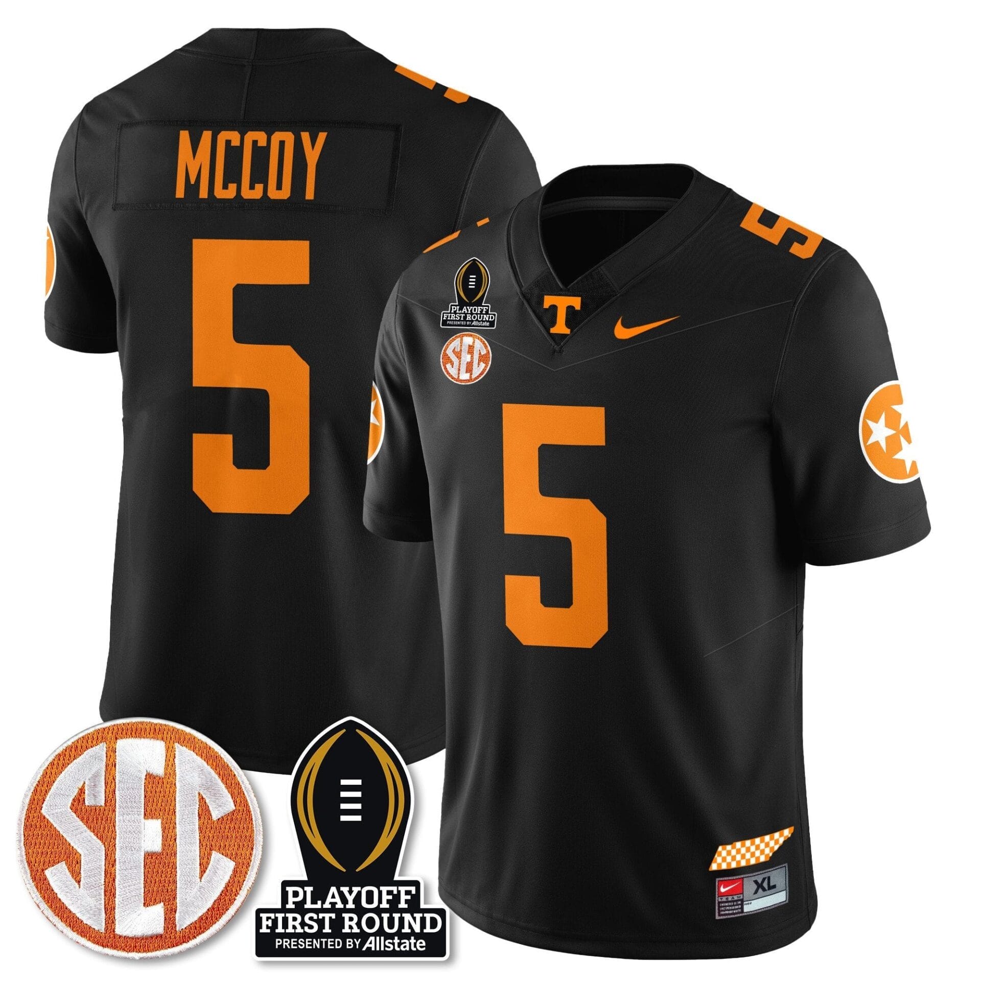 Tennessee Volunteers Football Jersey - Playoff First Round Patch - All Stitched - Image 25