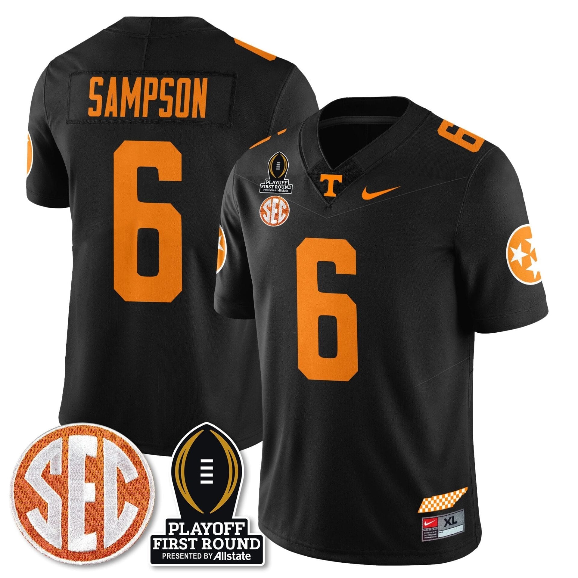 Tennessee Volunteers Football Jersey - Playoff First Round Patch - All Stitched - Image 13