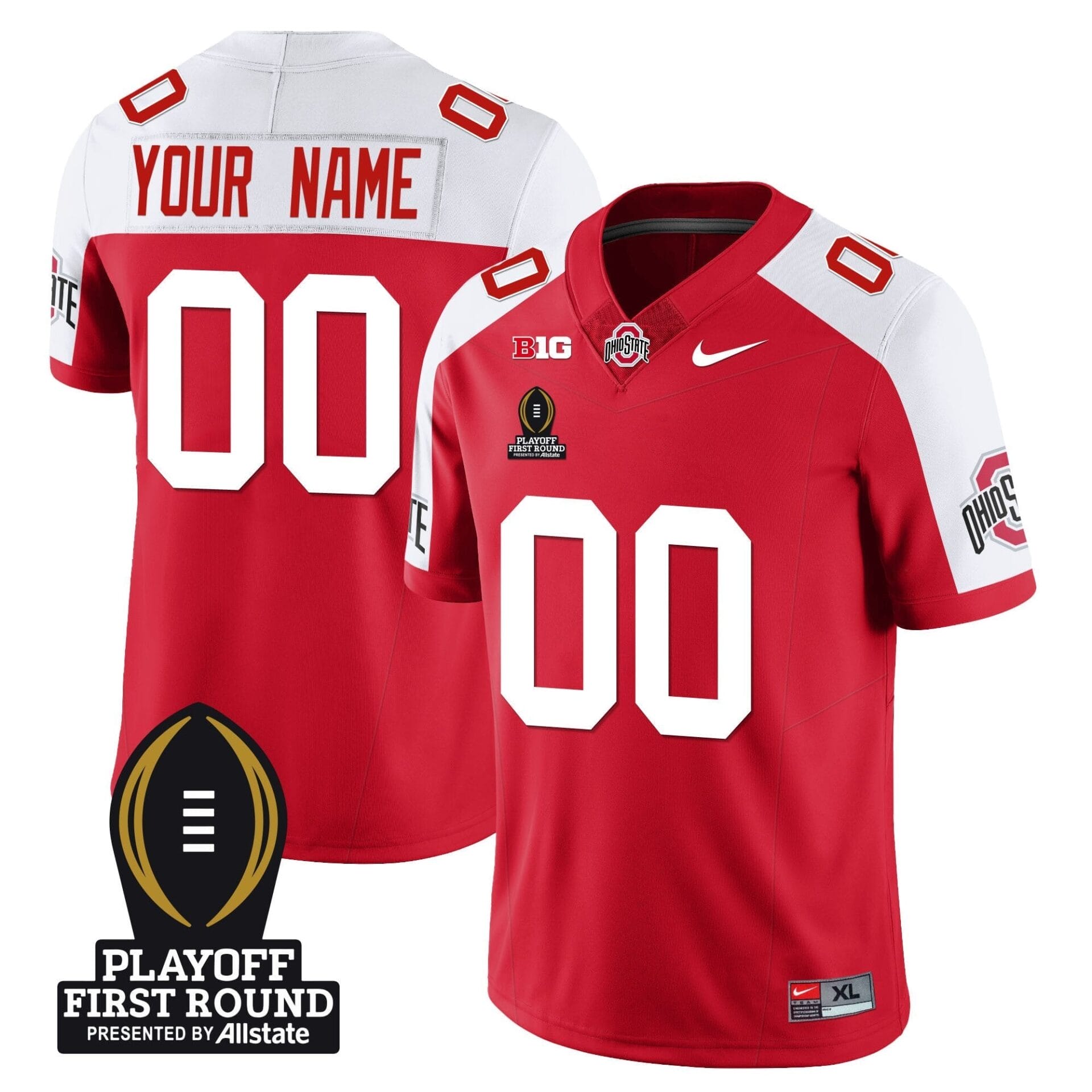 Custom Ohio State Buckeyes Football - Playoff First Round Patch - All Stitched - Image 5