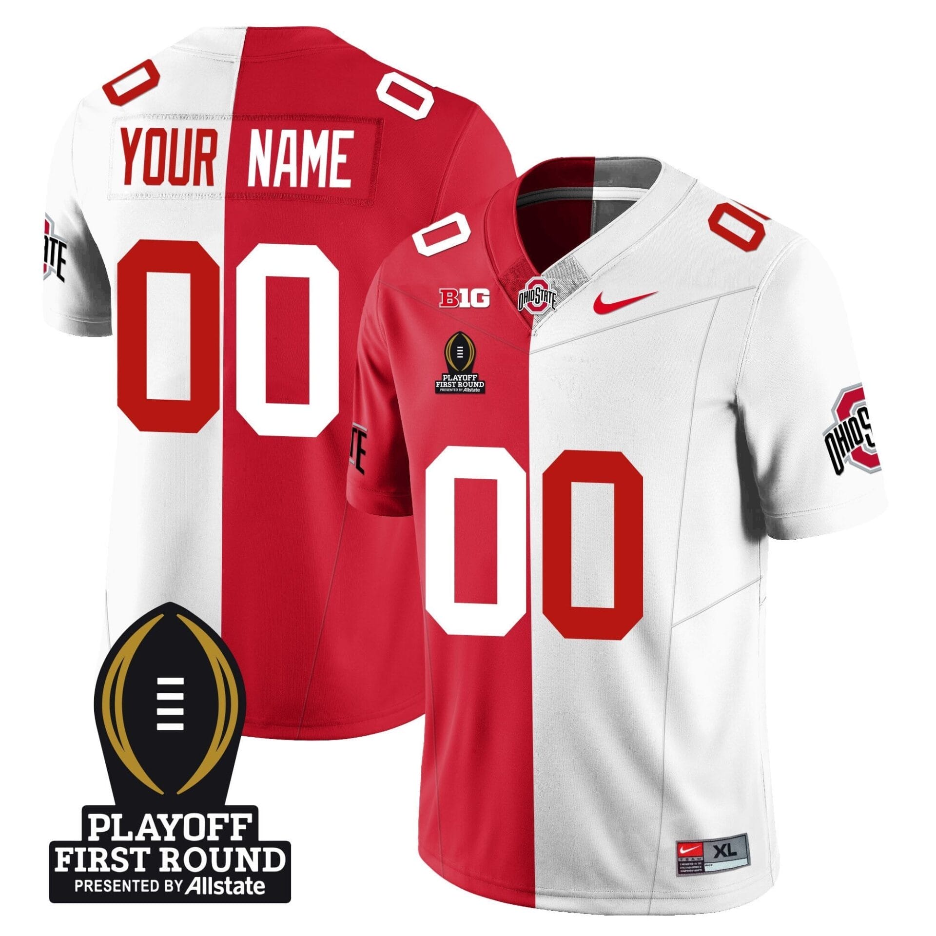 Custom Ohio State Buckeyes Football - Playoff First Round Patch - All Stitched - Image 6