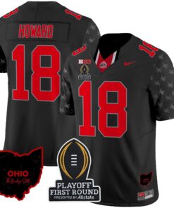 Ohio State Buckeyes 2024 Playoff First Round Patch Vapor Limited Jersey - All Stitched