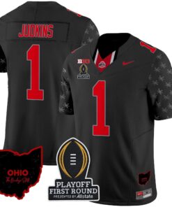 Alternative view of Ohio State Buckeyes 2024 Playoff First Round Patch Vapor Limited Jersey - All Stitched
