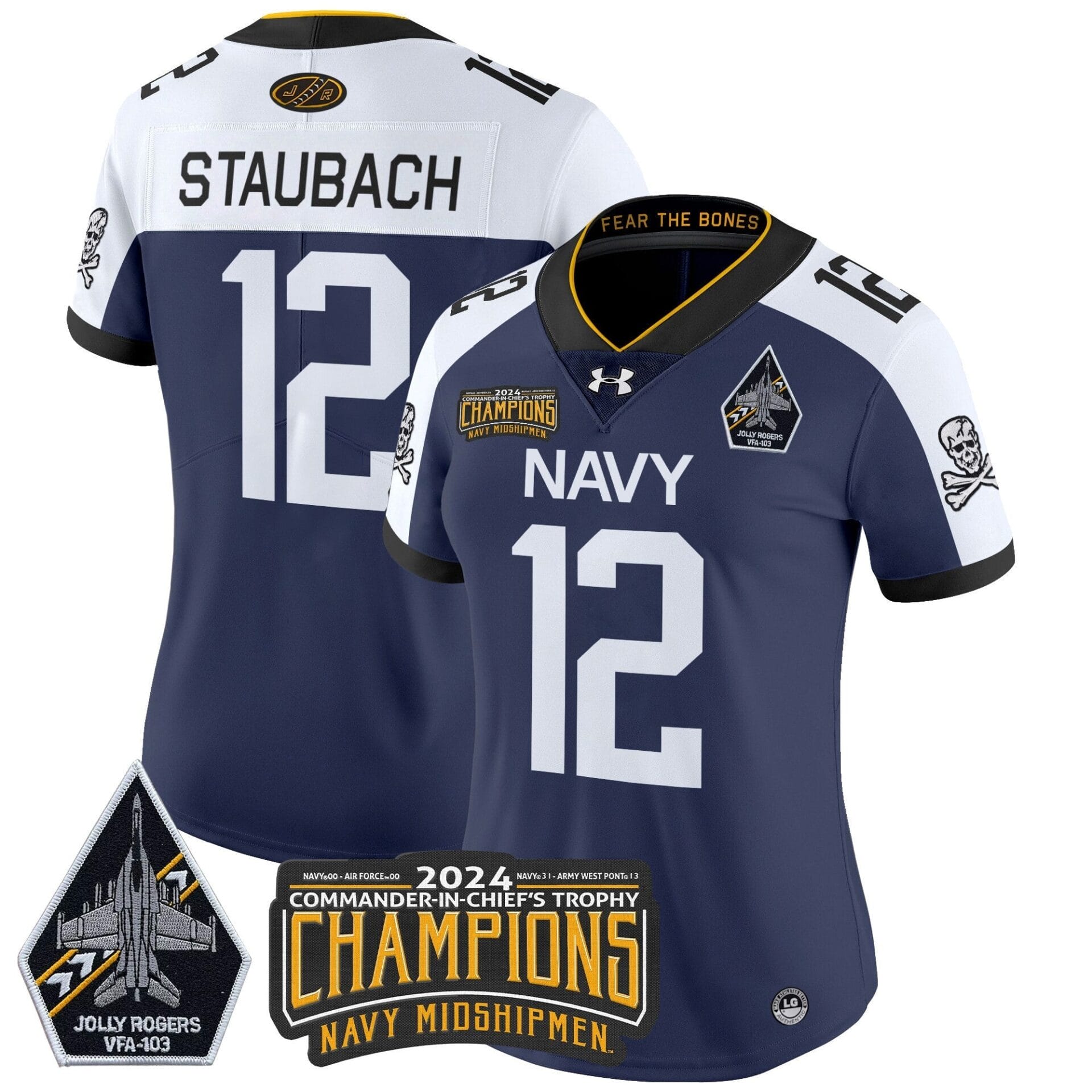 Navy Midshipmen 2024 Commander-In-Chief's Trophy Champions Patch Vapor Limited Jersey - All Stitched - Image 15