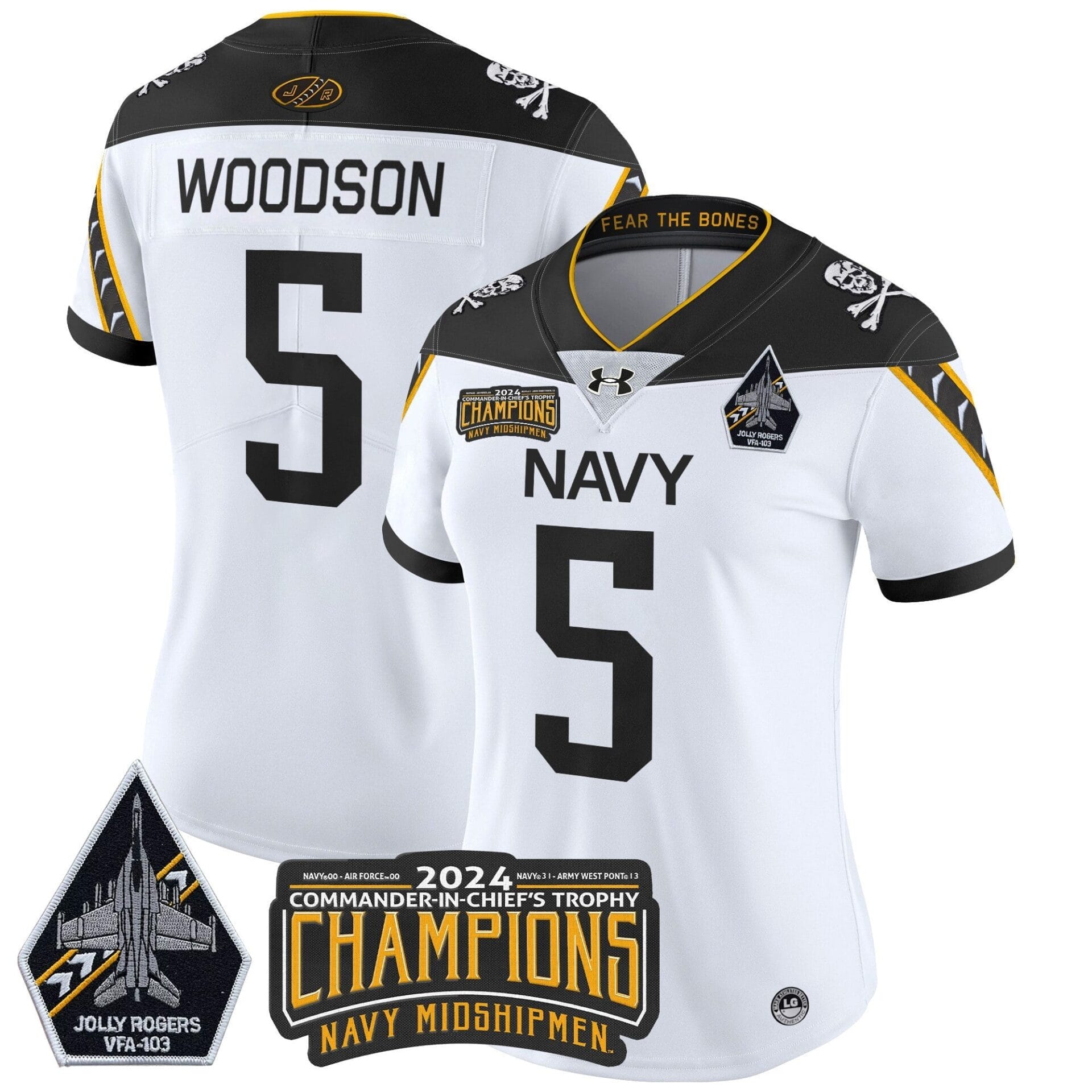 Navy Midshipmen 2024 Commander-In-Chief's Trophy Champions Patch Vapor Limited Jersey - All Stitched - Image 4