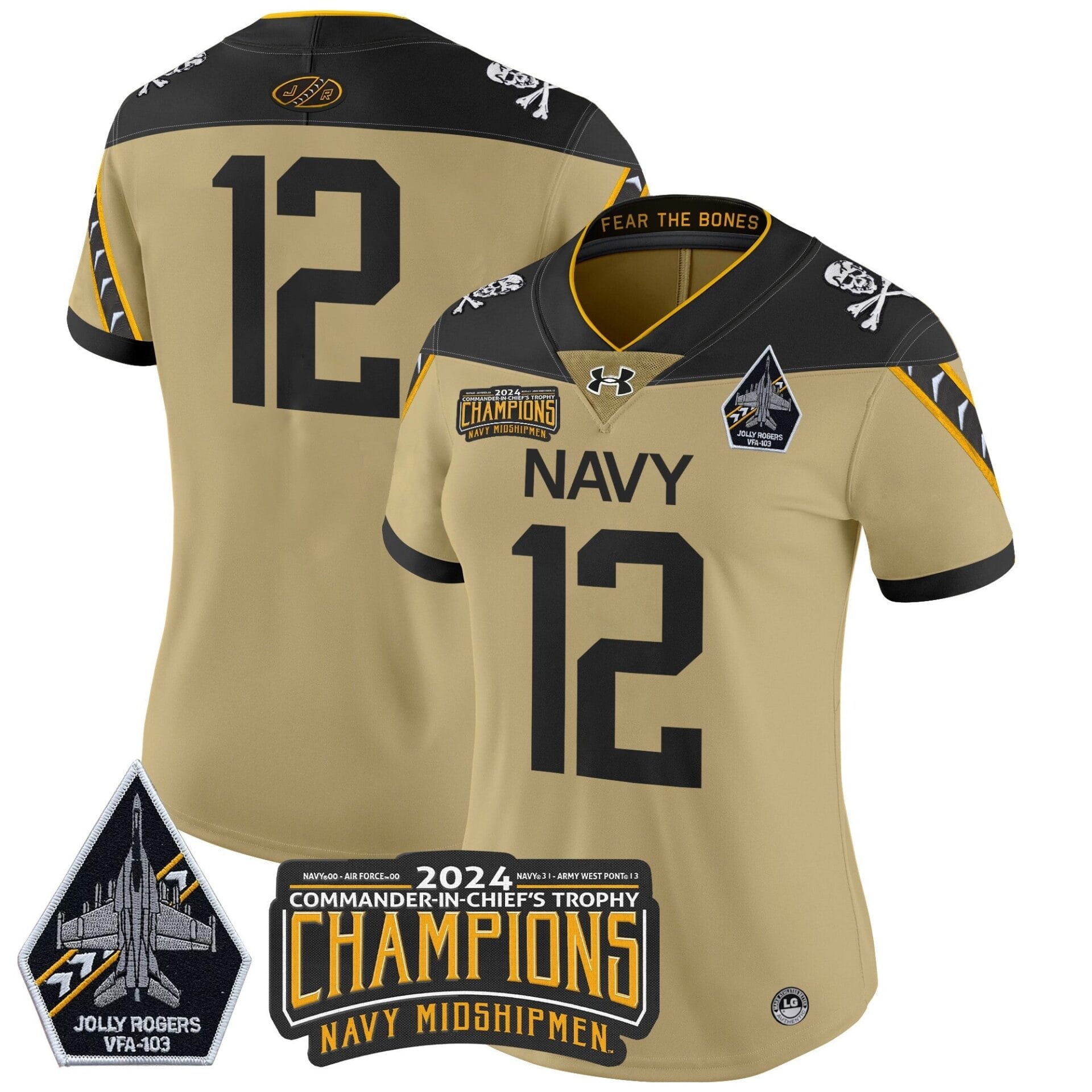 Navy Midshipmen 2024 Commander-In-Chief's Trophy Champions Patch Vapor Limited Jersey - All Stitched - Image 50