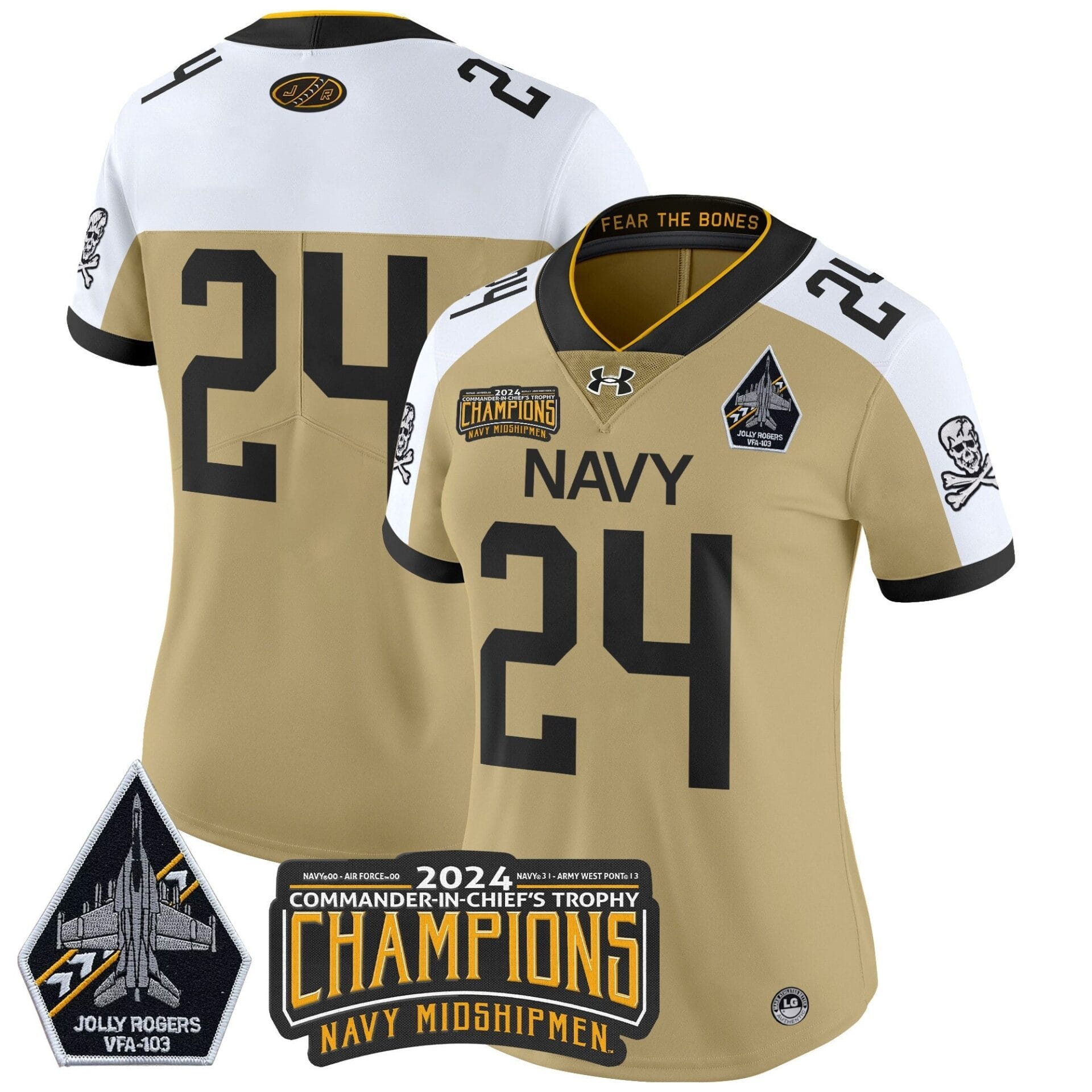 Navy Midshipmen 2024 Commander-In-Chief's Trophy Champions Patch Vapor Limited Jersey - All Stitched - Image 28