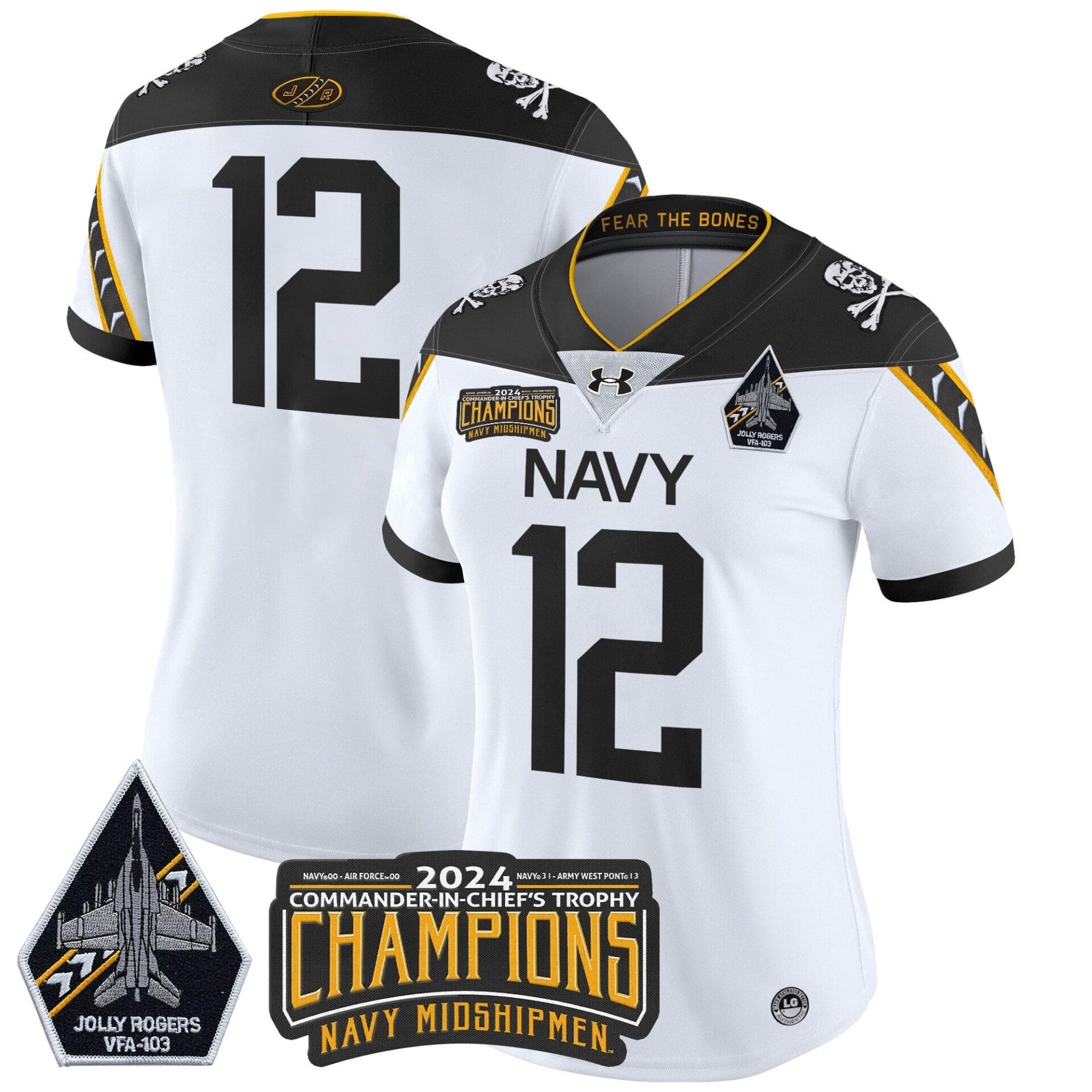 Navy Midshipmen 2024 Commander-In-Chief's Trophy Champions Patch Vapor Limited Jersey - All Stitched - Image 10