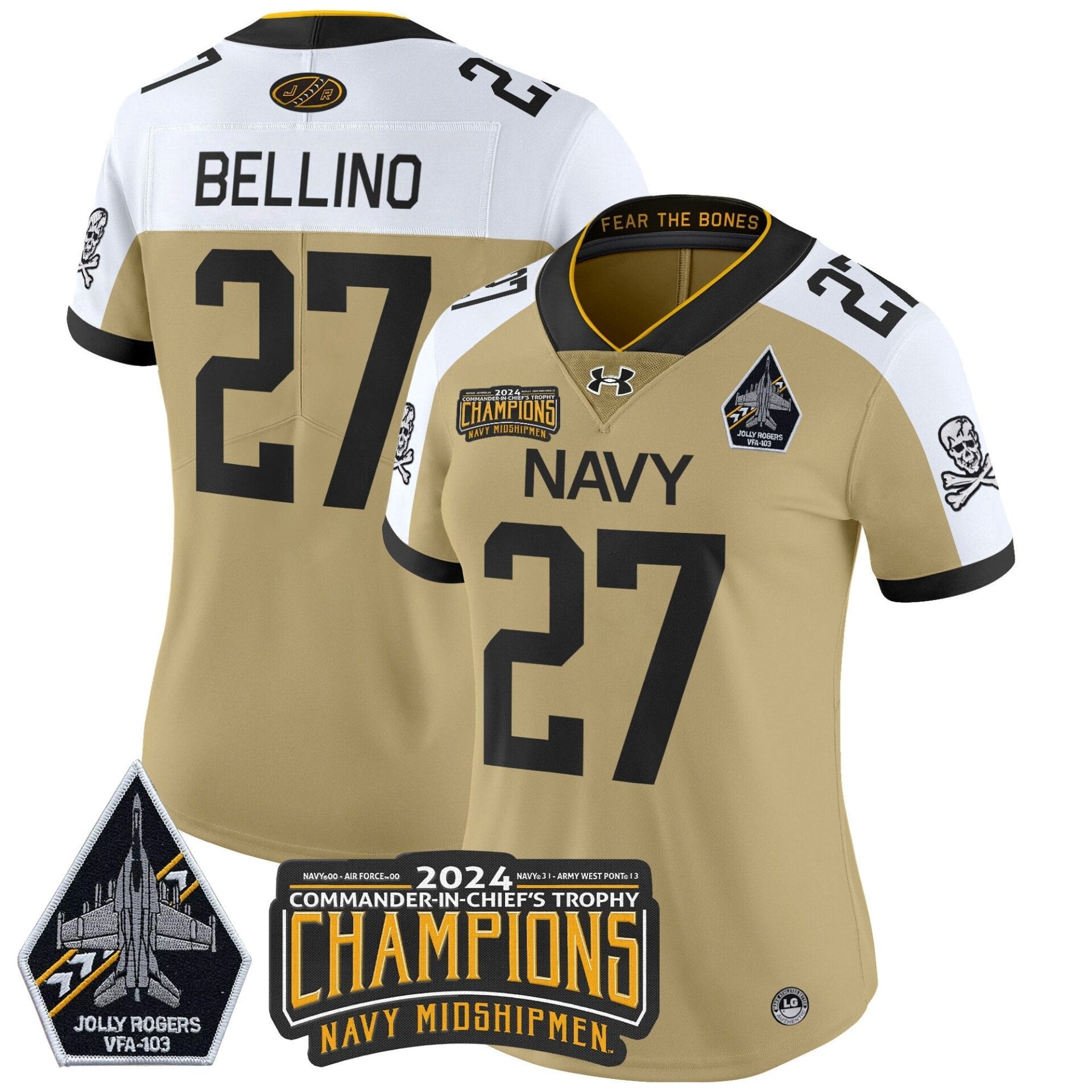 Navy Midshipmen 2024 Commander-In-Chief's Trophy Champions Patch Vapor Limited Jersey - All Stitched - Image 26