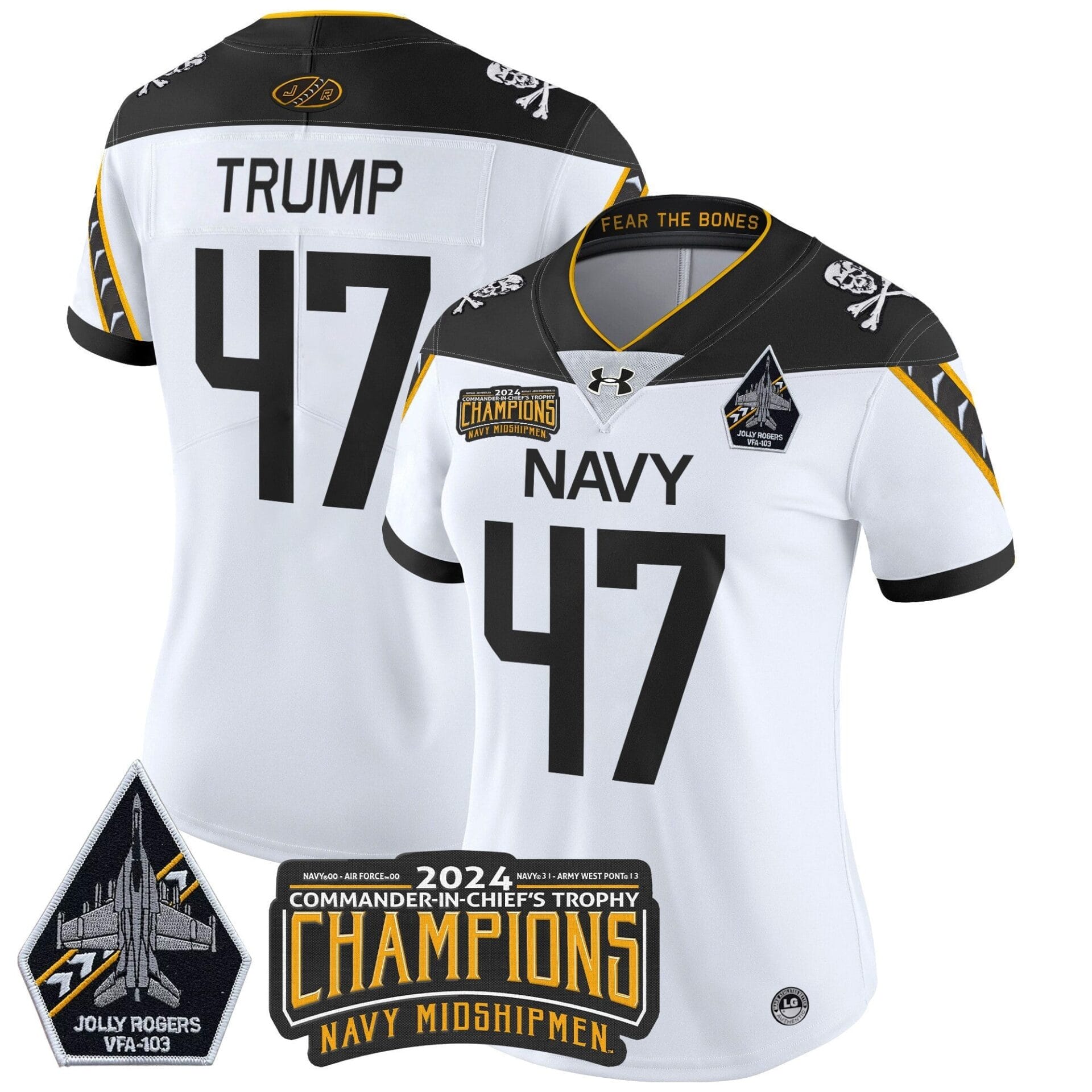 Navy Midshipmen 2024 Commander-In-Chief's Trophy Champions Patch Vapor Limited Jersey - All Stitched - Image 7