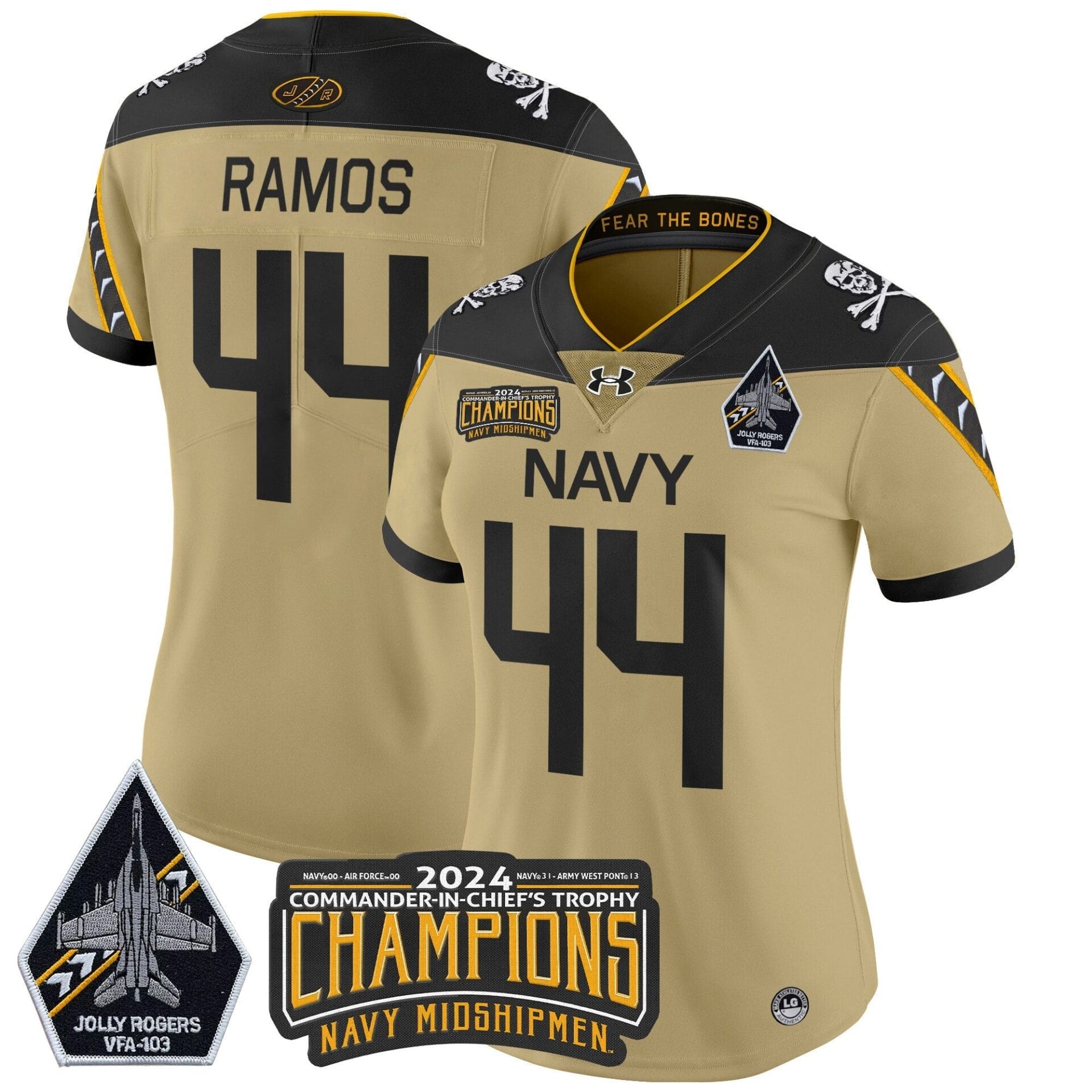 Navy Midshipmen 2024 Commander-In-Chief's Trophy Champions Patch Vapor Limited Jersey - All Stitched - Image 43