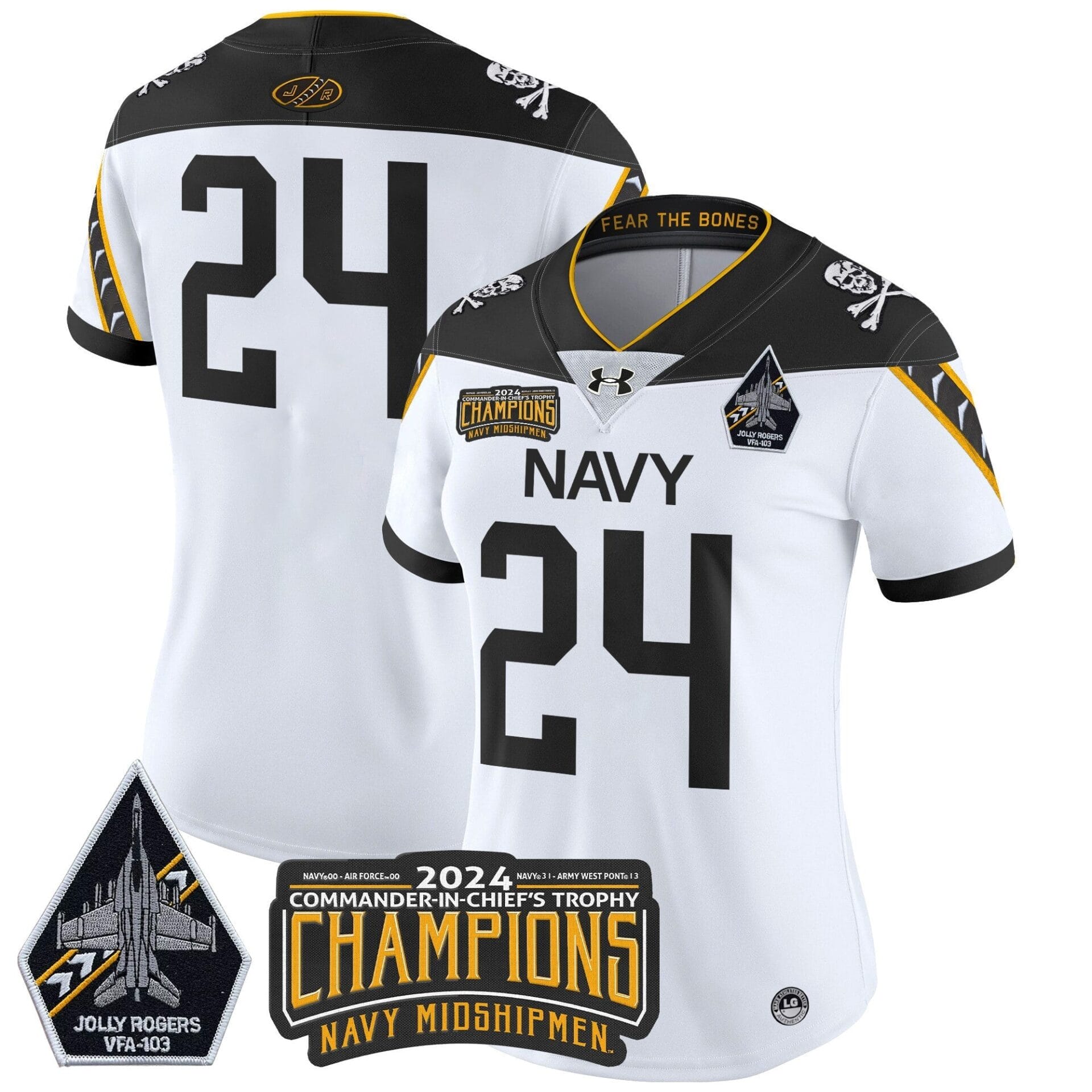 Navy Midshipmen 2024 Commander-In-Chief's Trophy Champions Patch Vapor Limited Jersey - All Stitched - Image 8