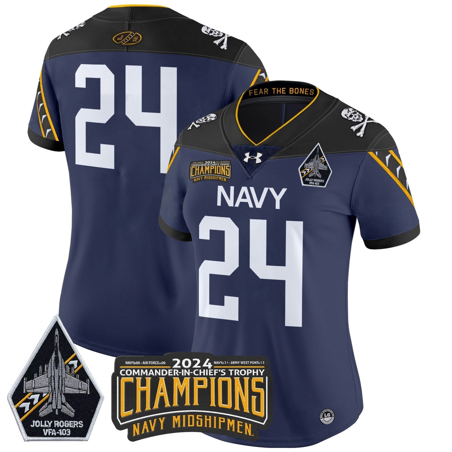 Navy Midshipmen 2024 Commander-In-Chief's Trophy Champions Patch Vapor Limited Jersey - All Stitched - Image 38