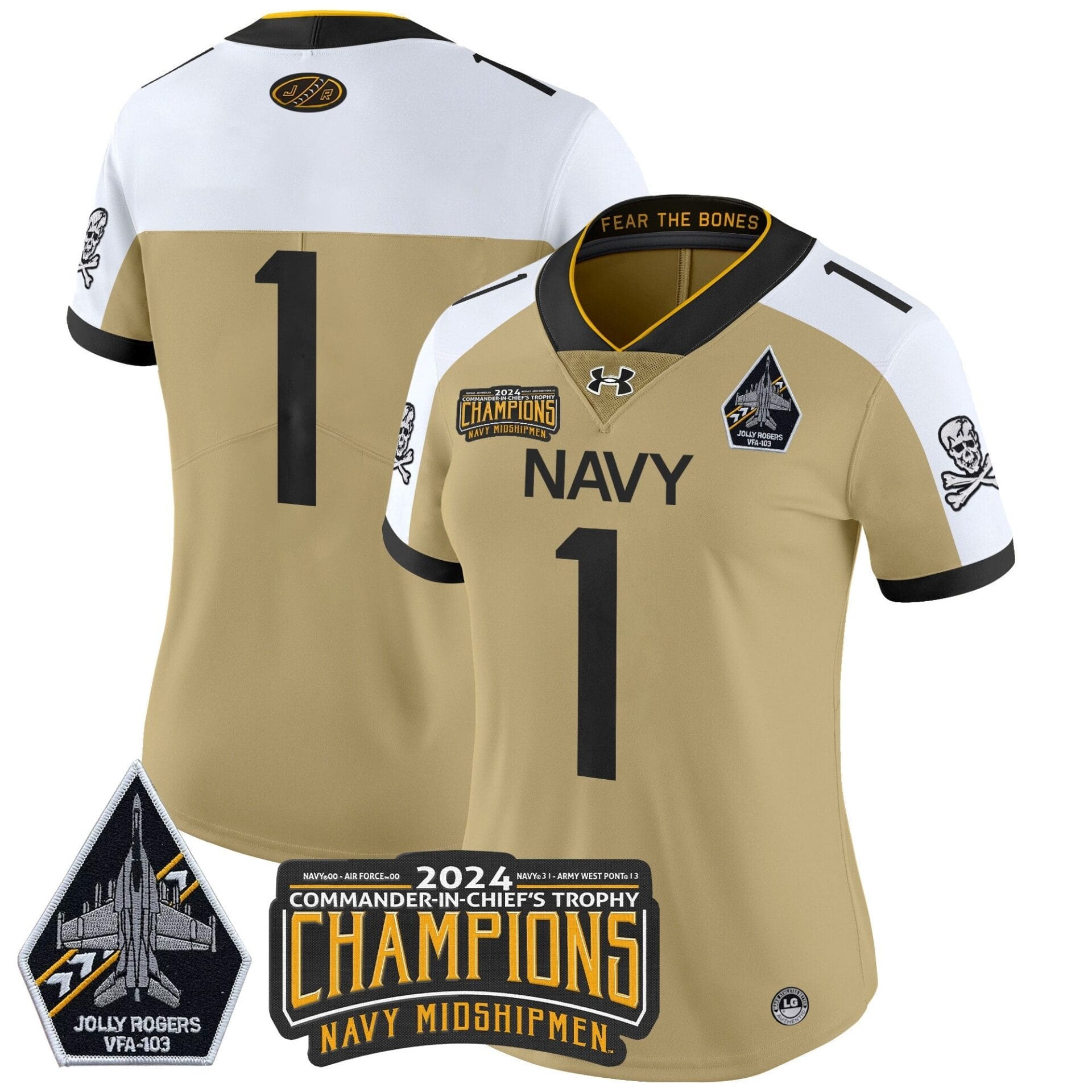 Navy Midshipmen 2024 Commander-In-Chief's Trophy Champions Patch Vapor Limited Jersey - All Stitched - Image 29