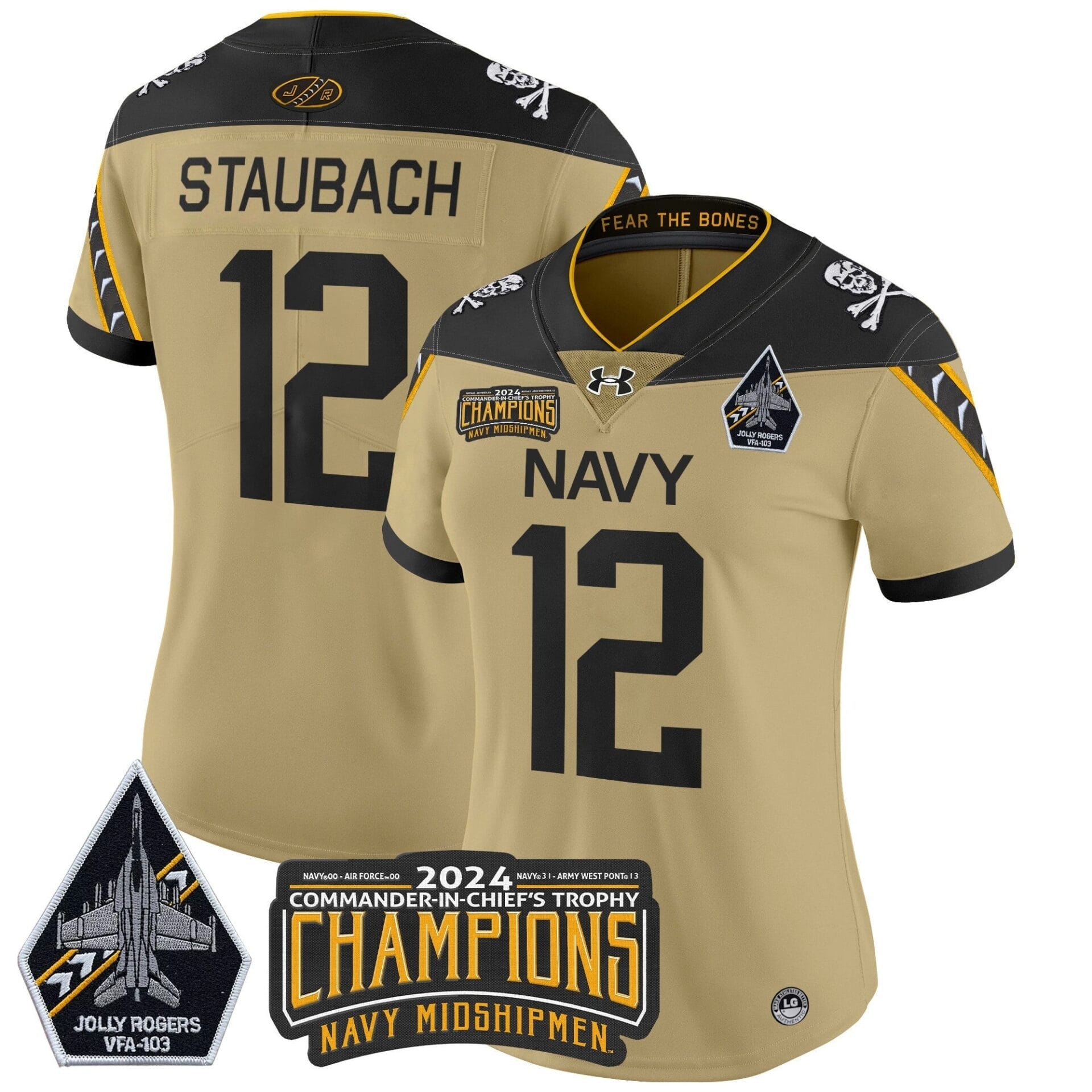 Navy Midshipmen 2024 Commander-In-Chief's Trophy Champions Patch Vapor Limited Jersey - All Stitched - Image 45